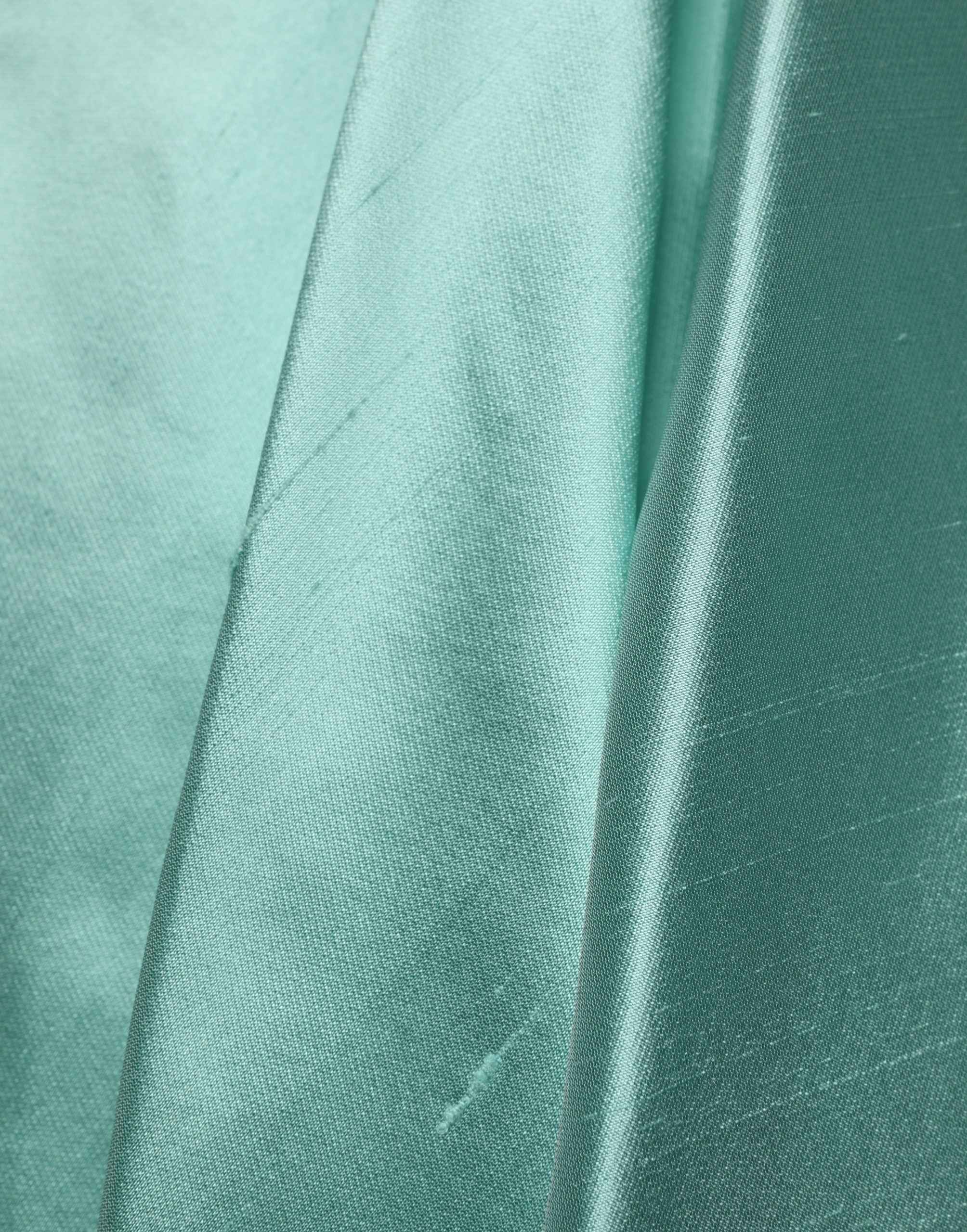 Dolce & Gabbana Green Satin High-Waisted Pleated A-line Midi Skirt