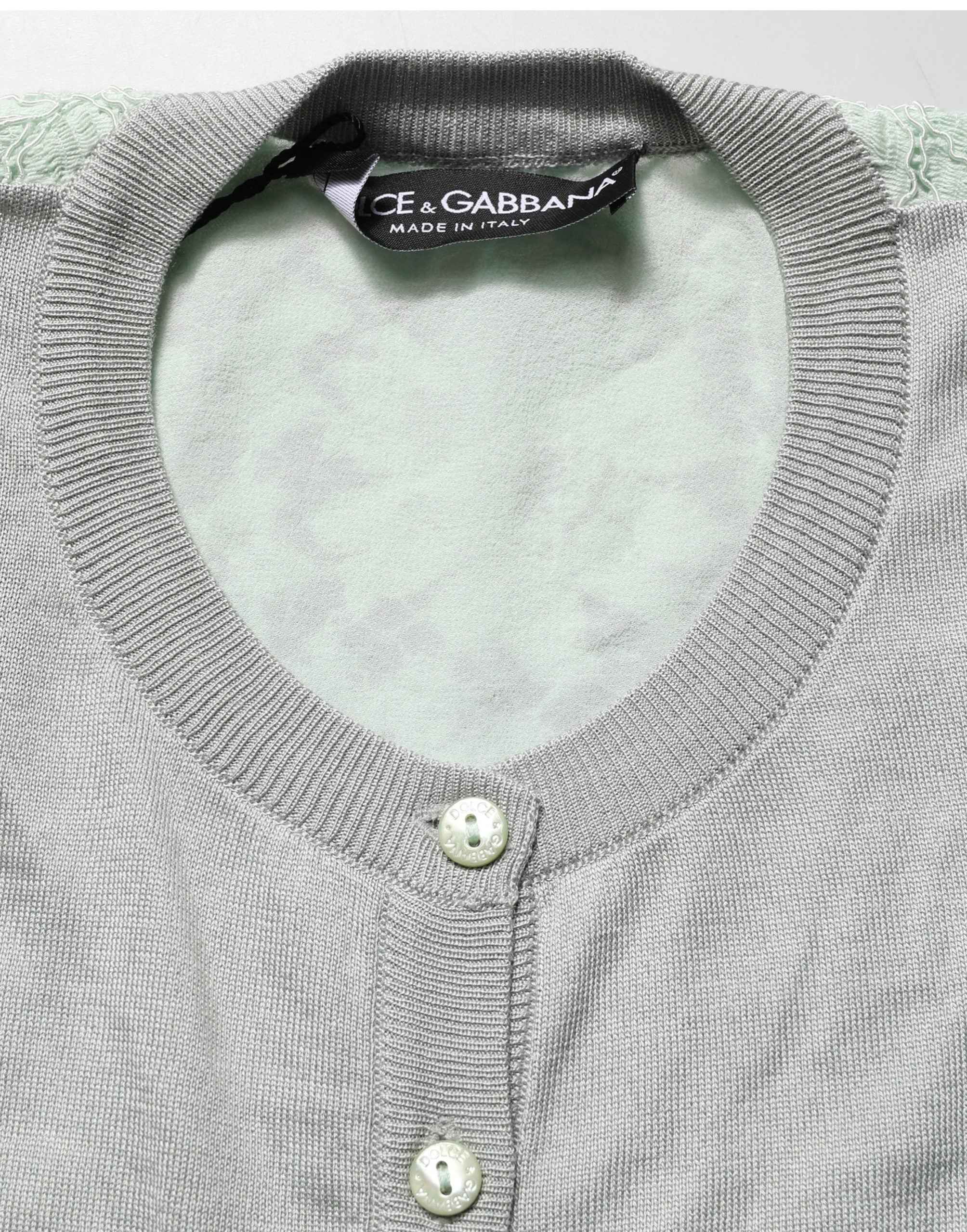 Dolce & Gabbana Green ButtonDown LongSleeve Cardigan Sweater