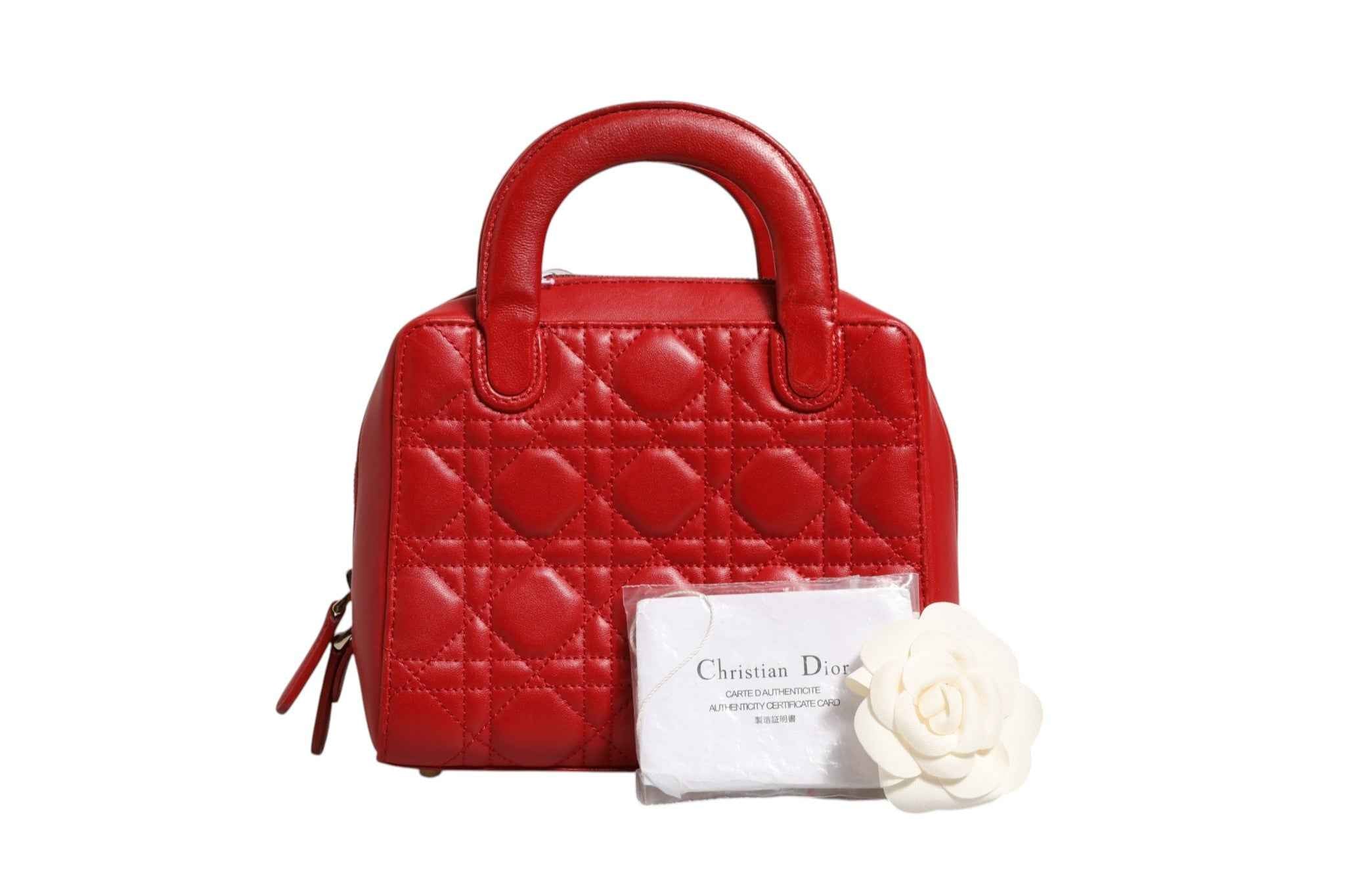 Christian Dior Small Dior Toujours Bag Black Macrocannage Calfskin