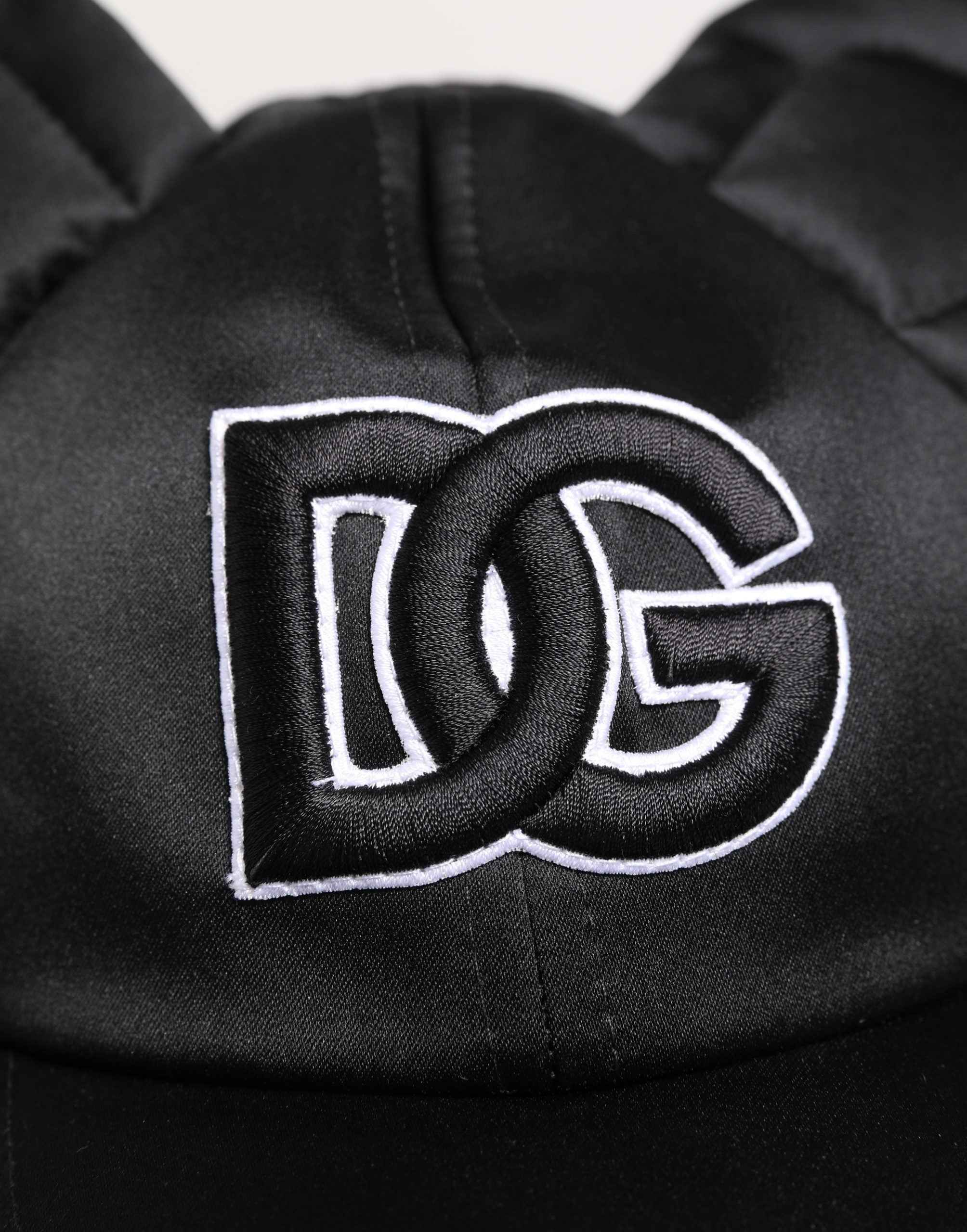 Dolce & Gabbana Men Black Velvet Animal Ears Baseball Cap Hat