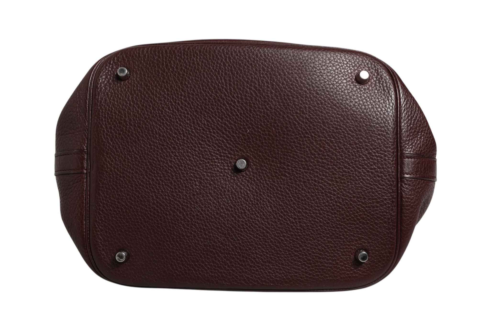 Hermès Picotin Taurillon Clemence Chocolate Handbag
