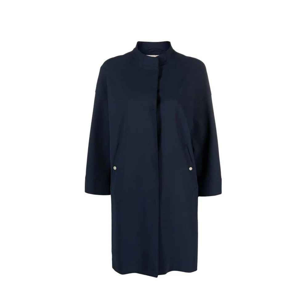 Herno Blue Elastane Coat
