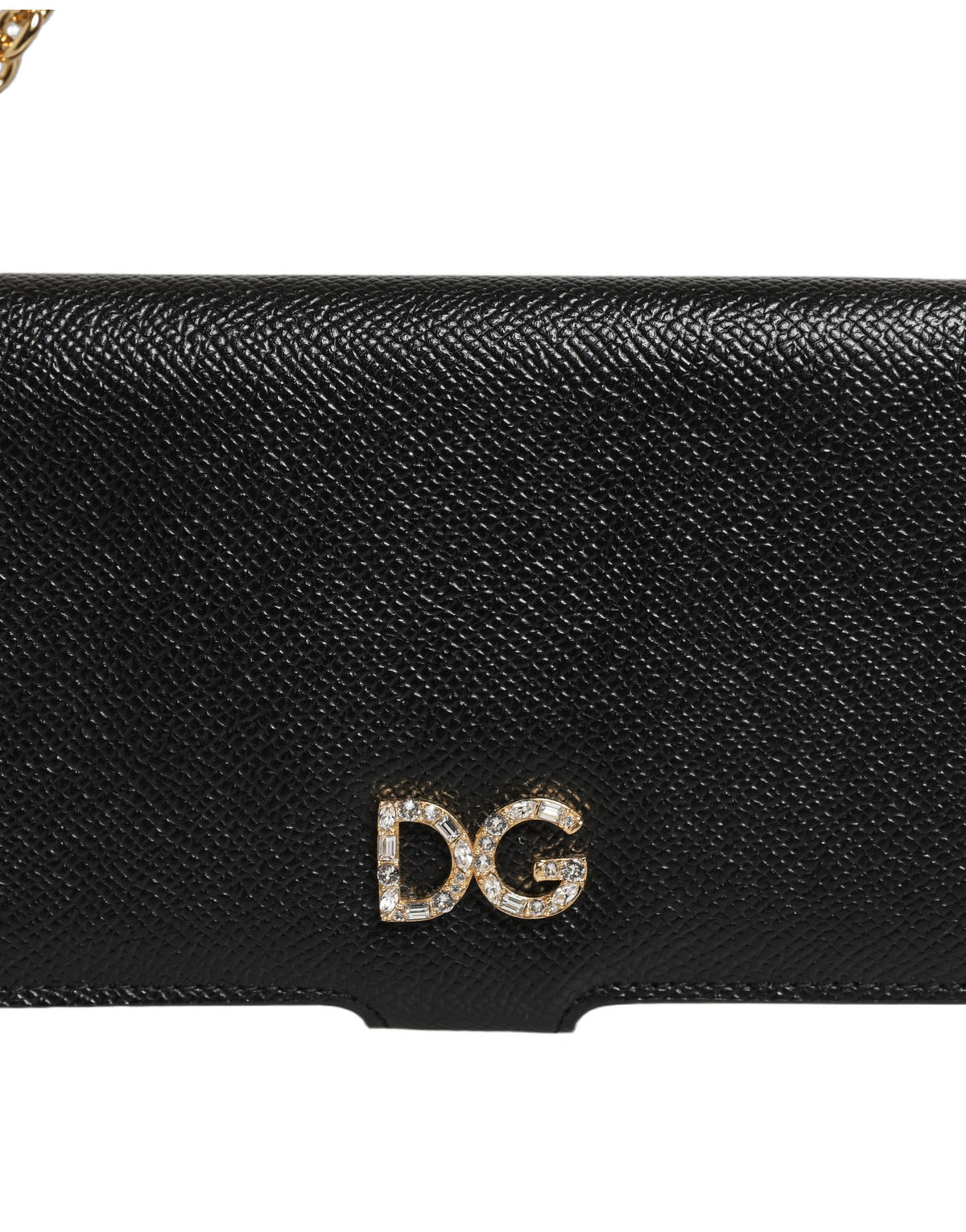 Dolce & Gabbana Case Flip Cover Black Calf Leather iPhone X - XS Phone