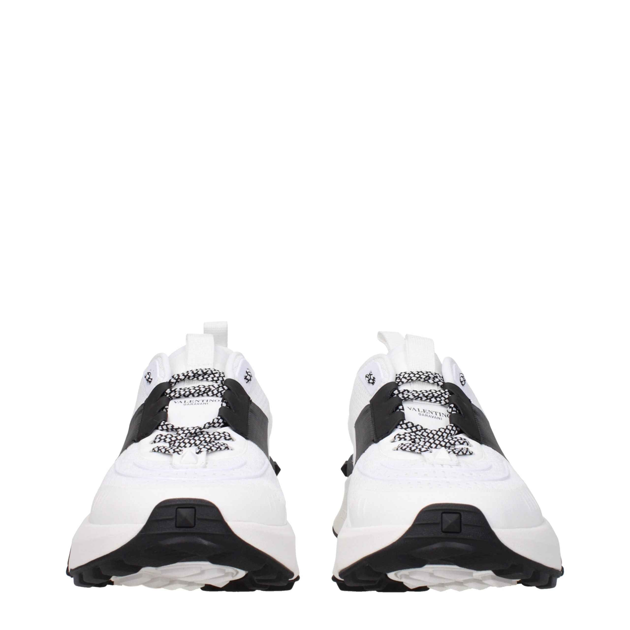 Valentino Garavani White Fabric Athletic Sneakers