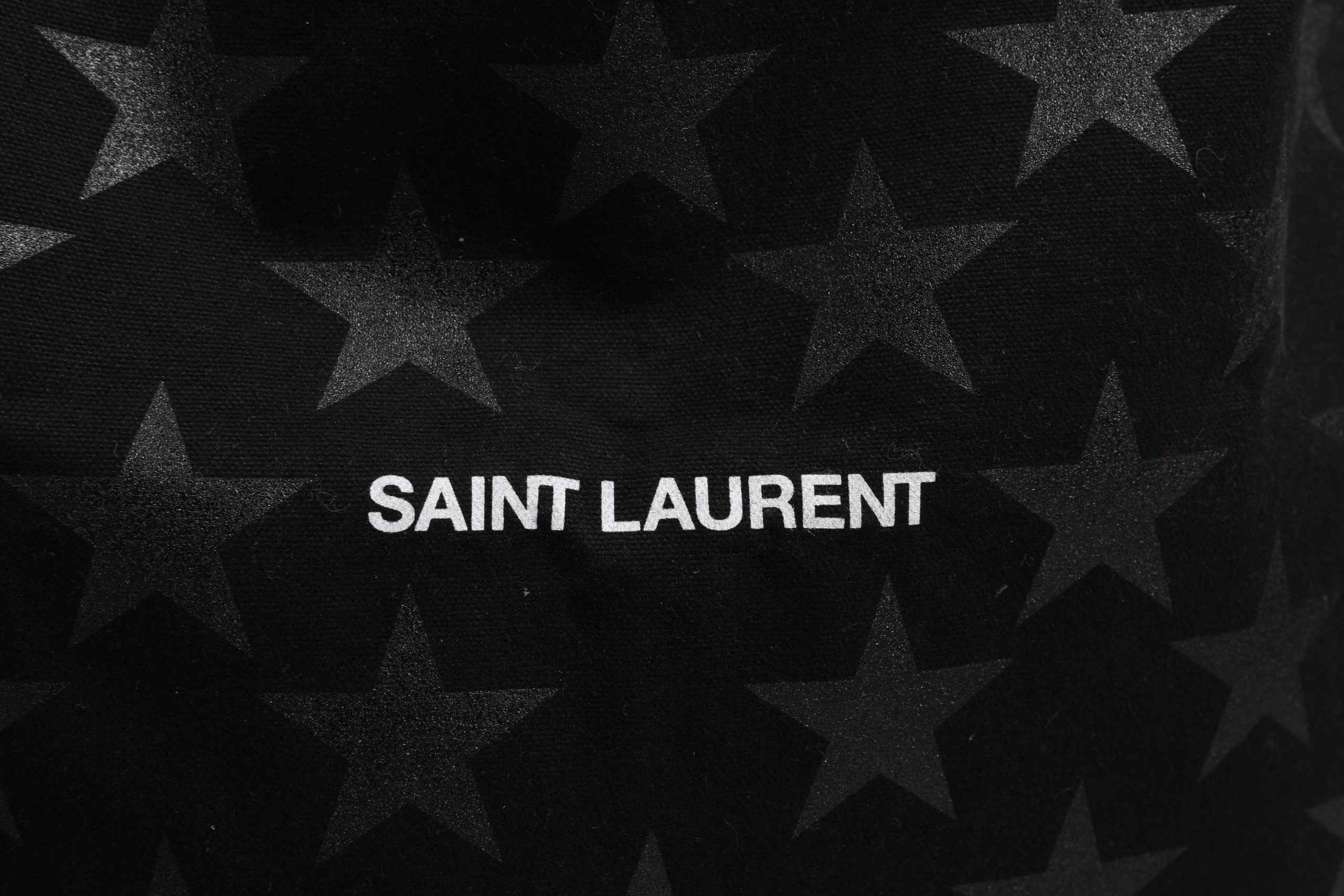 Saint Laurent Rive Droite Black Tote Bag With Star Print Tote bag
