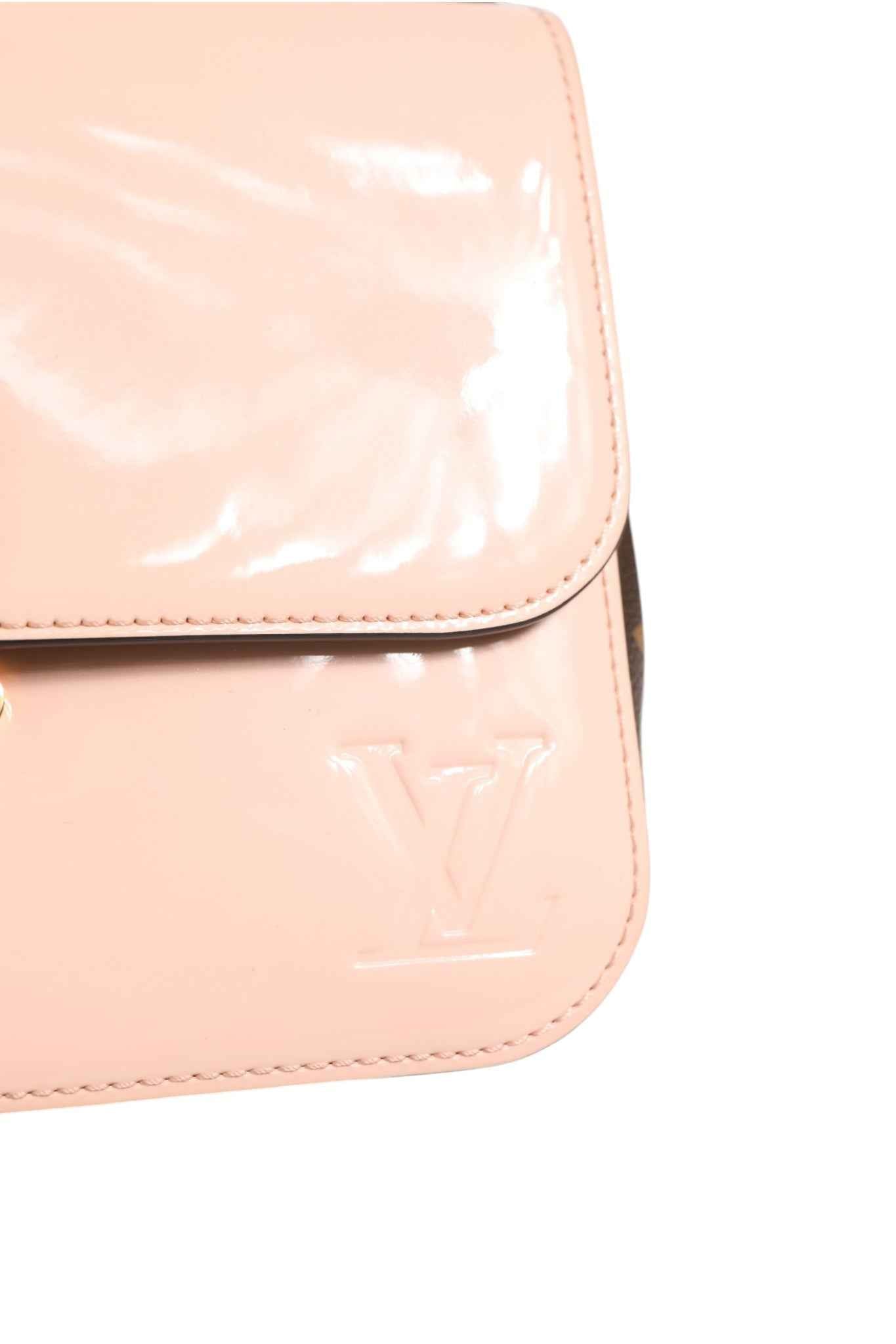 Louis Vuitton Pink Vernis and Monogram Canvas Cherrywood BB Shoulder Bag