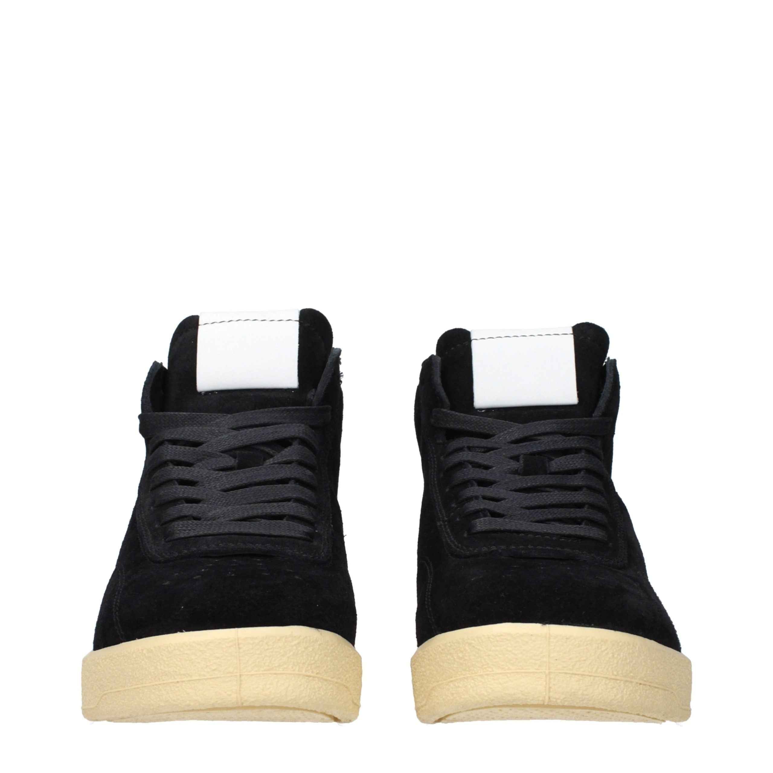 Jil Sander Black Leather High Top Sneakers