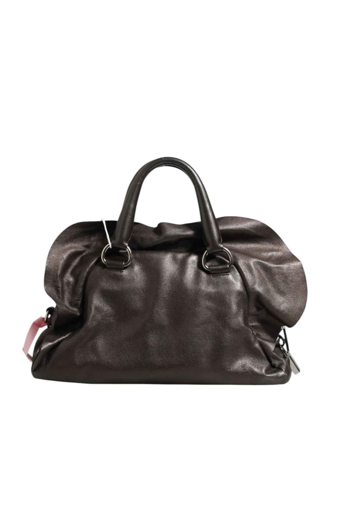Prada Metallic Nappa Leather Ruffle Shoulder Bag