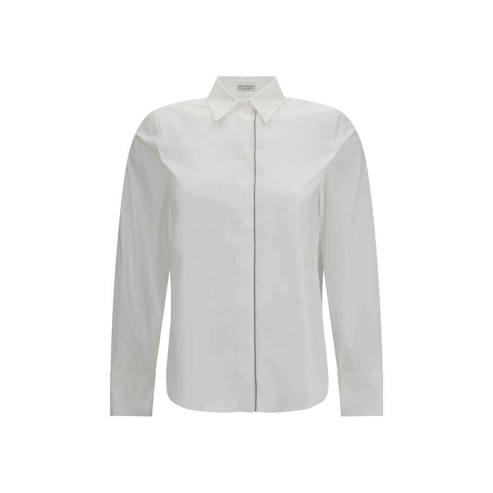 Brunello Cucinelli White Cotton Dress Shirt