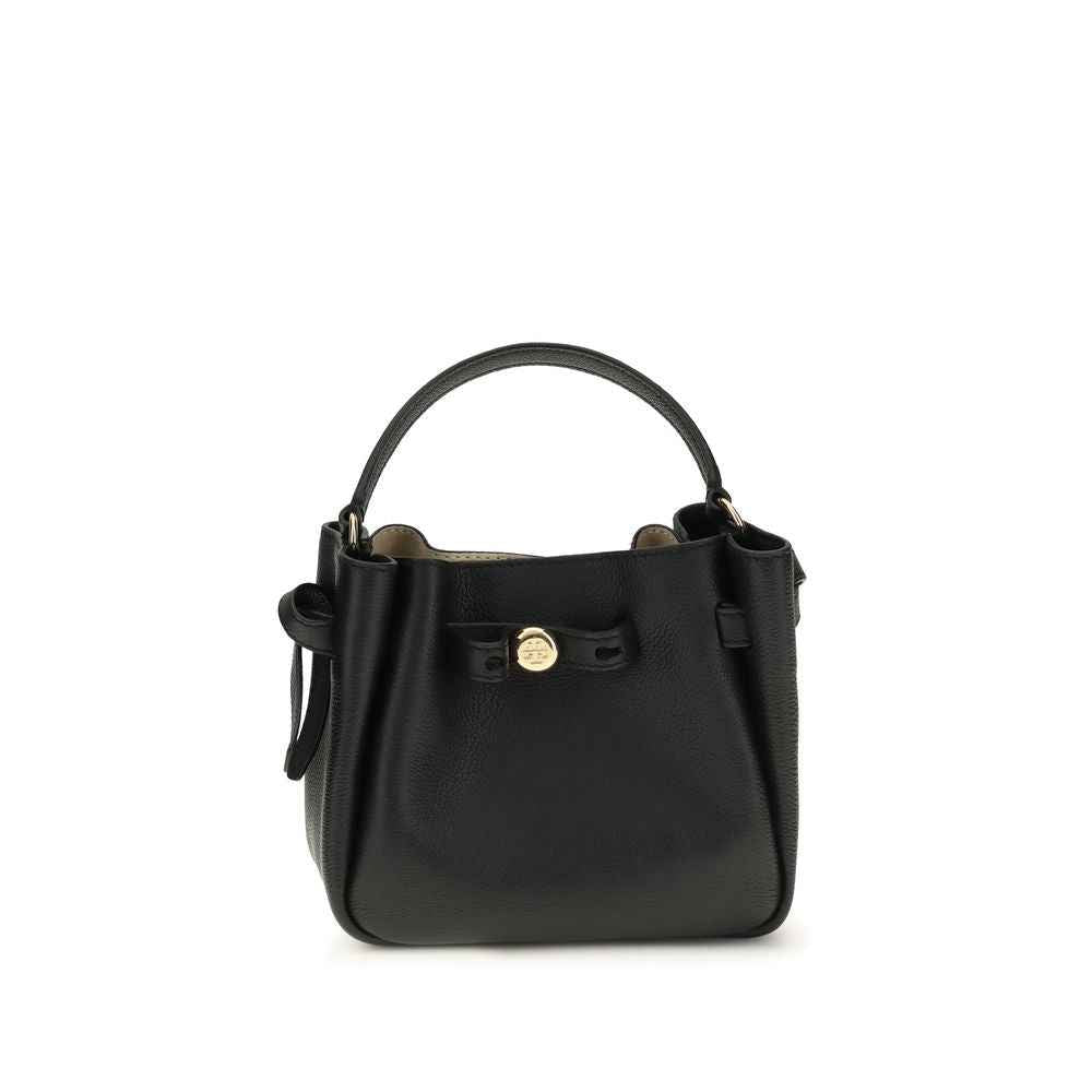 Tory Burch Black Calf Leather Bos Taurus Backet Bag