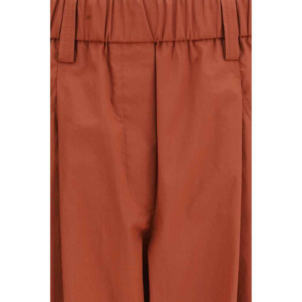 Brunello Cucinelli Orange Cotton Casual Pants