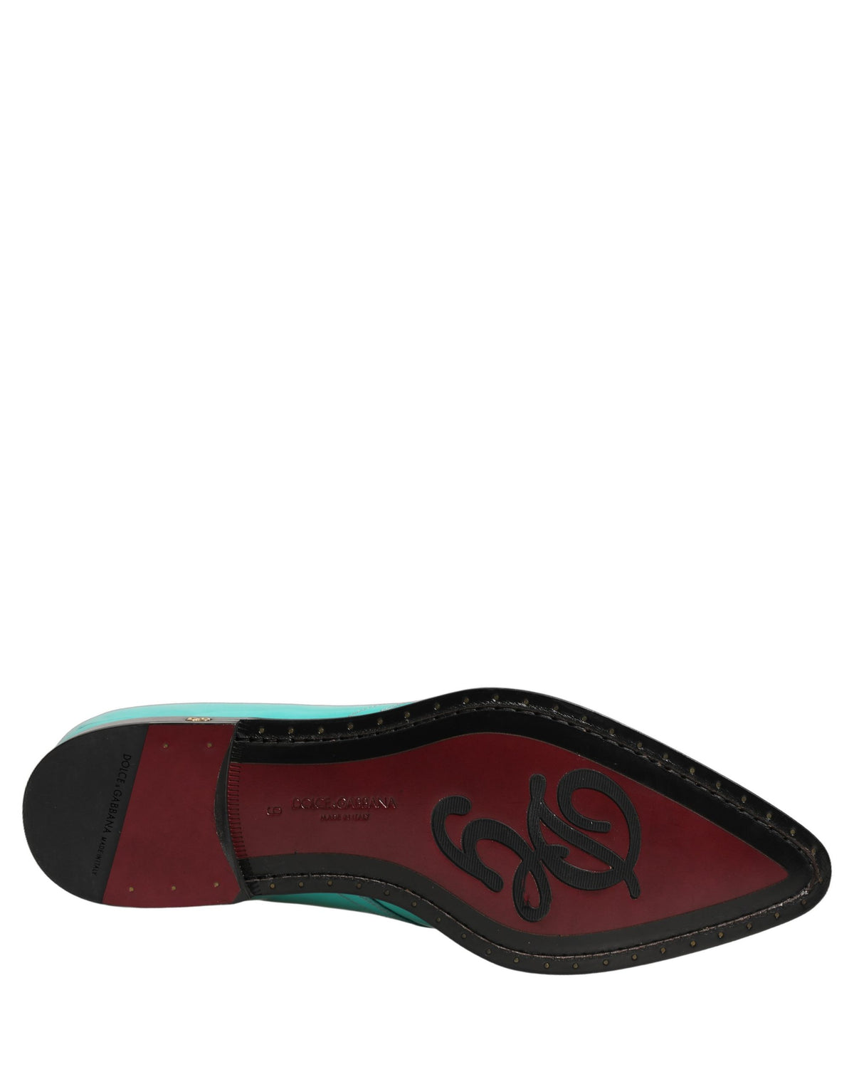 Dolce & Gabbana Aqua Blue Embellished Derby Dress Formal Shoes