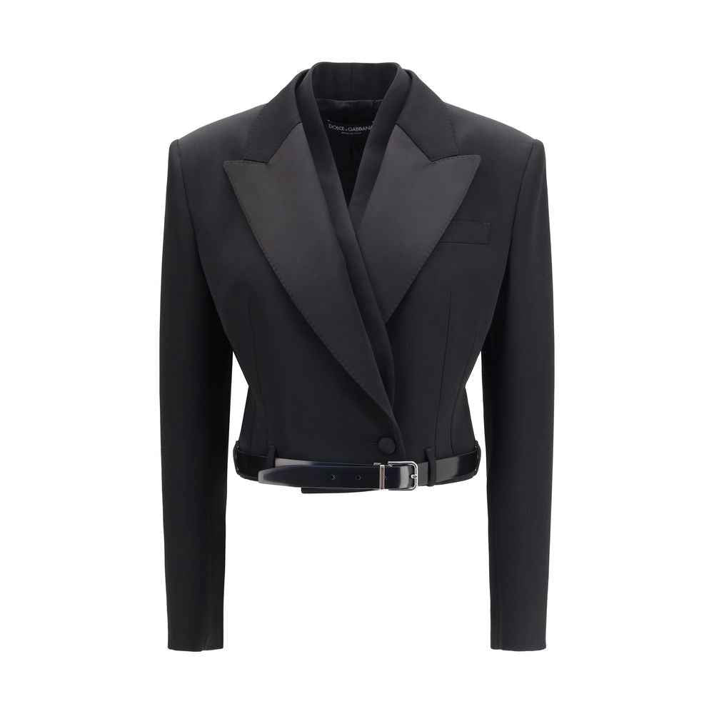 Dolce & Gabbana Black Wool Oves Aries Jacket
