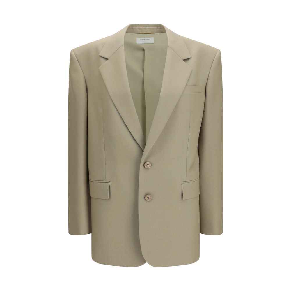 Saint Laurent Beige Wool Oves Aries Blazer