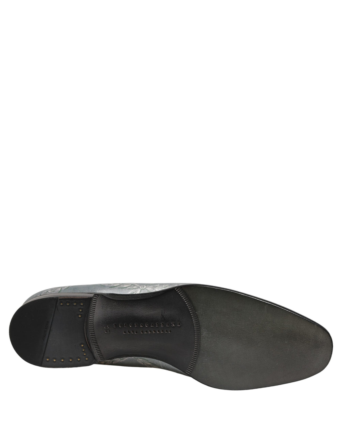 Dolce & Gabbana Gray Baroque Angel Velvet Men Loafers Shoes