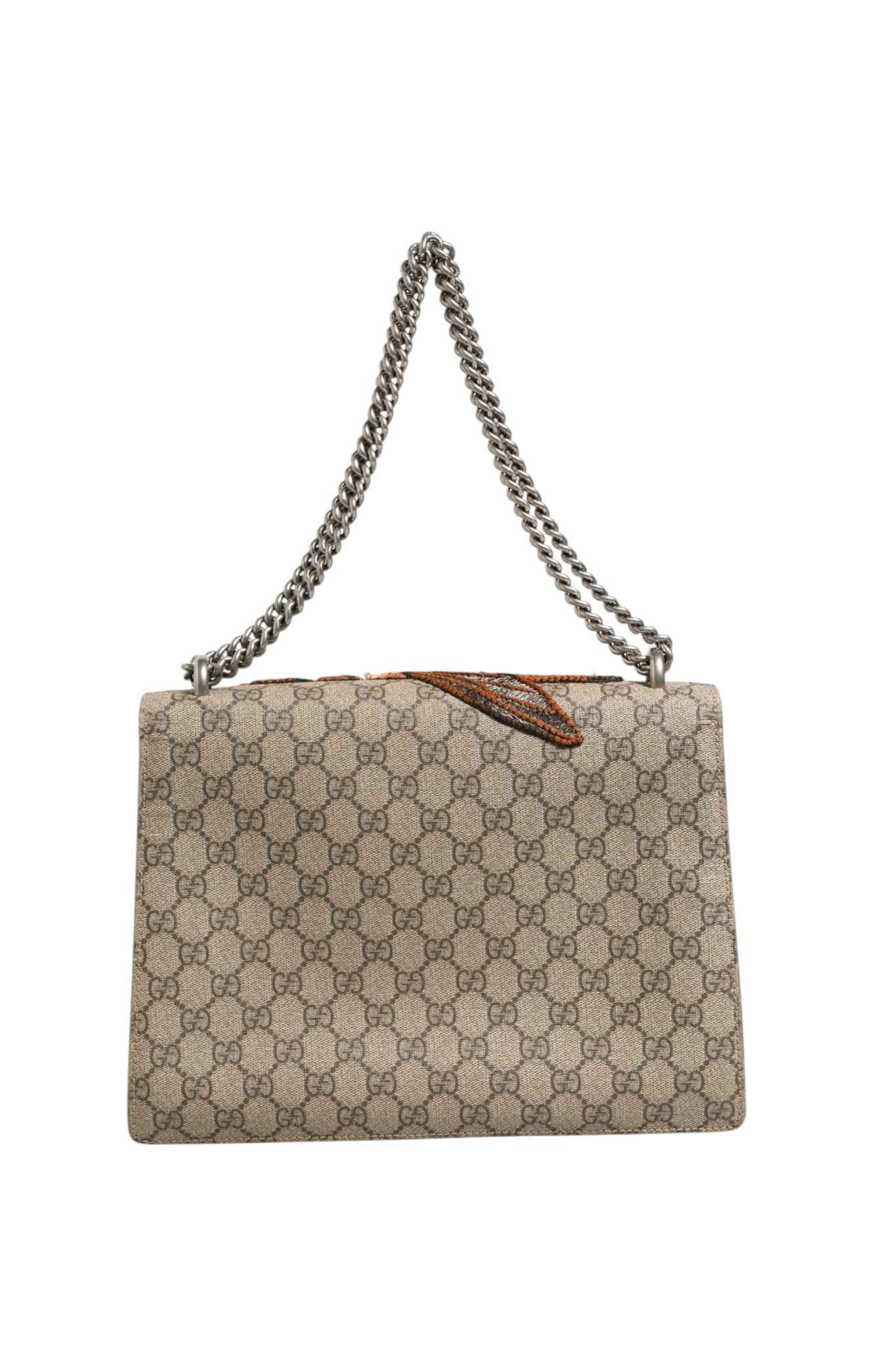 Gucci Supreme Monogram Bee Embroidered Shoulder Bag