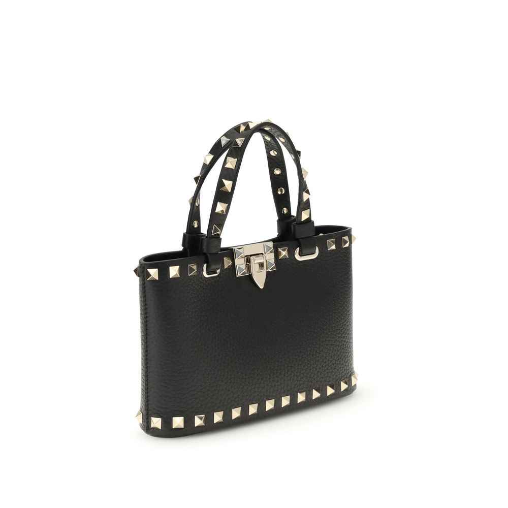 Valentino Garavani Black Calf Leather Bos Taurus Handbag