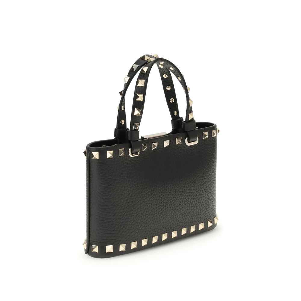 Valentino Garavani Black Calf Leather Bos Taurus Handbag