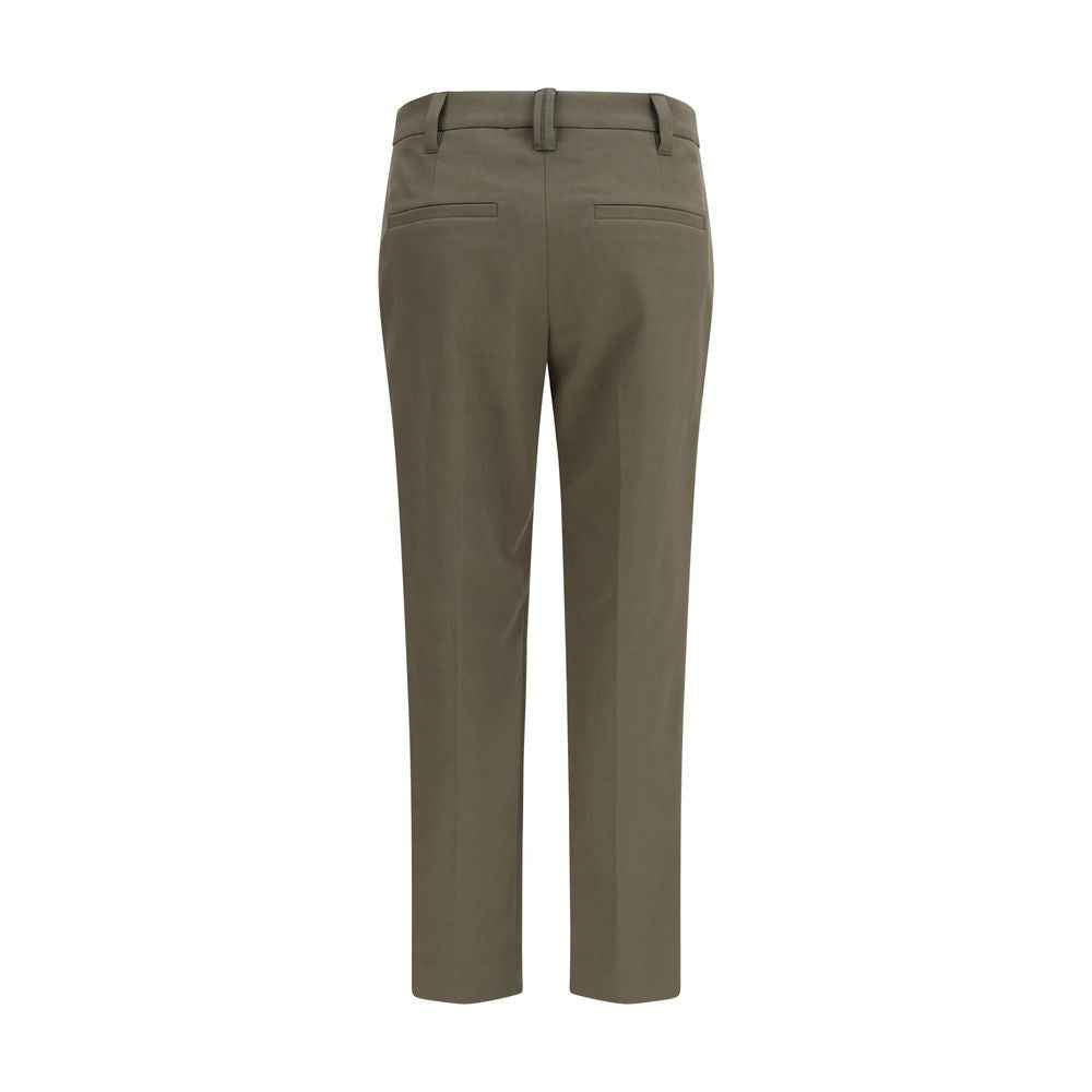 Brunello Cucinelli Bicolor Cotton Dress Pants