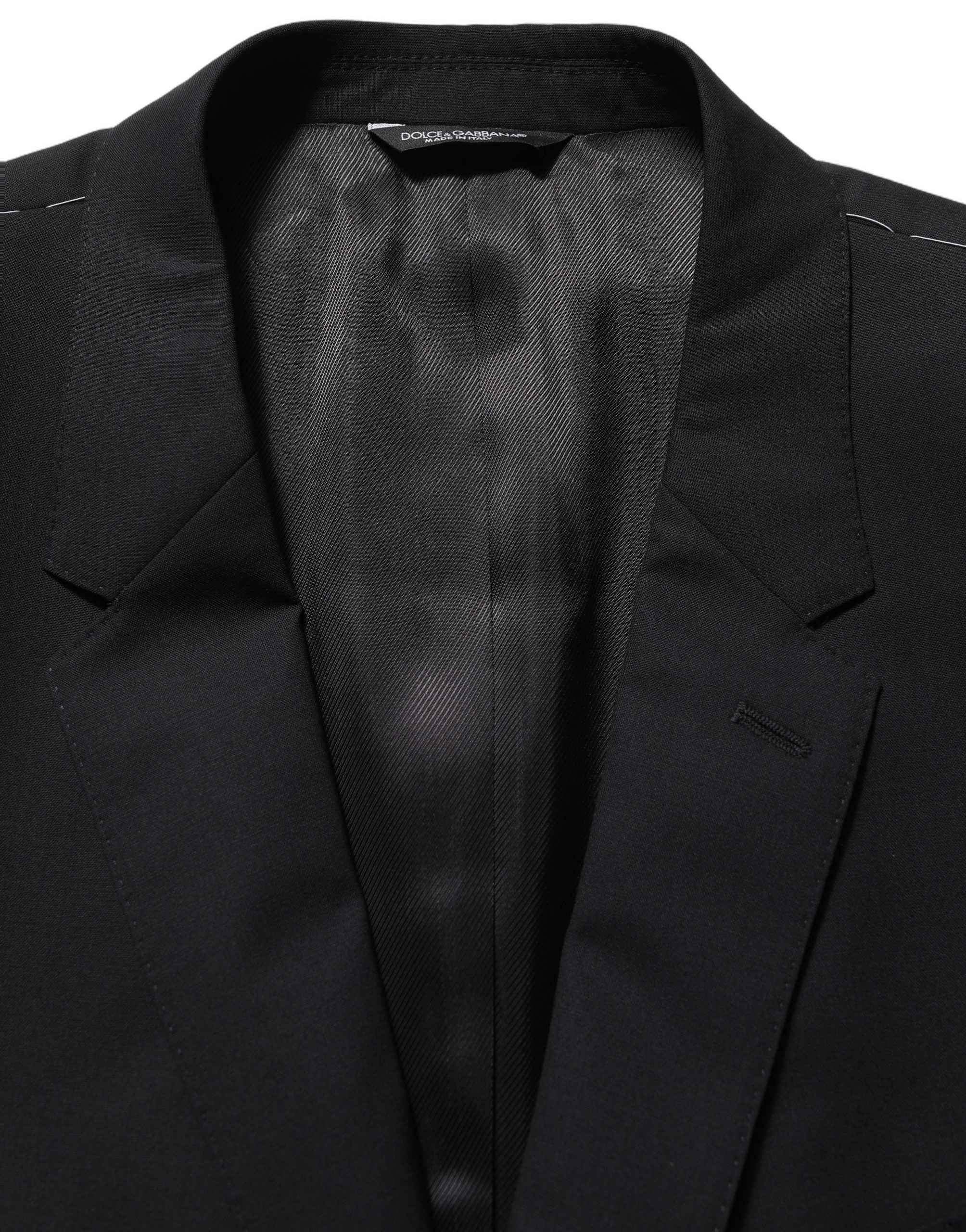 Dolce & Gabbana Black Wool Single Breasted Blazer Jacket