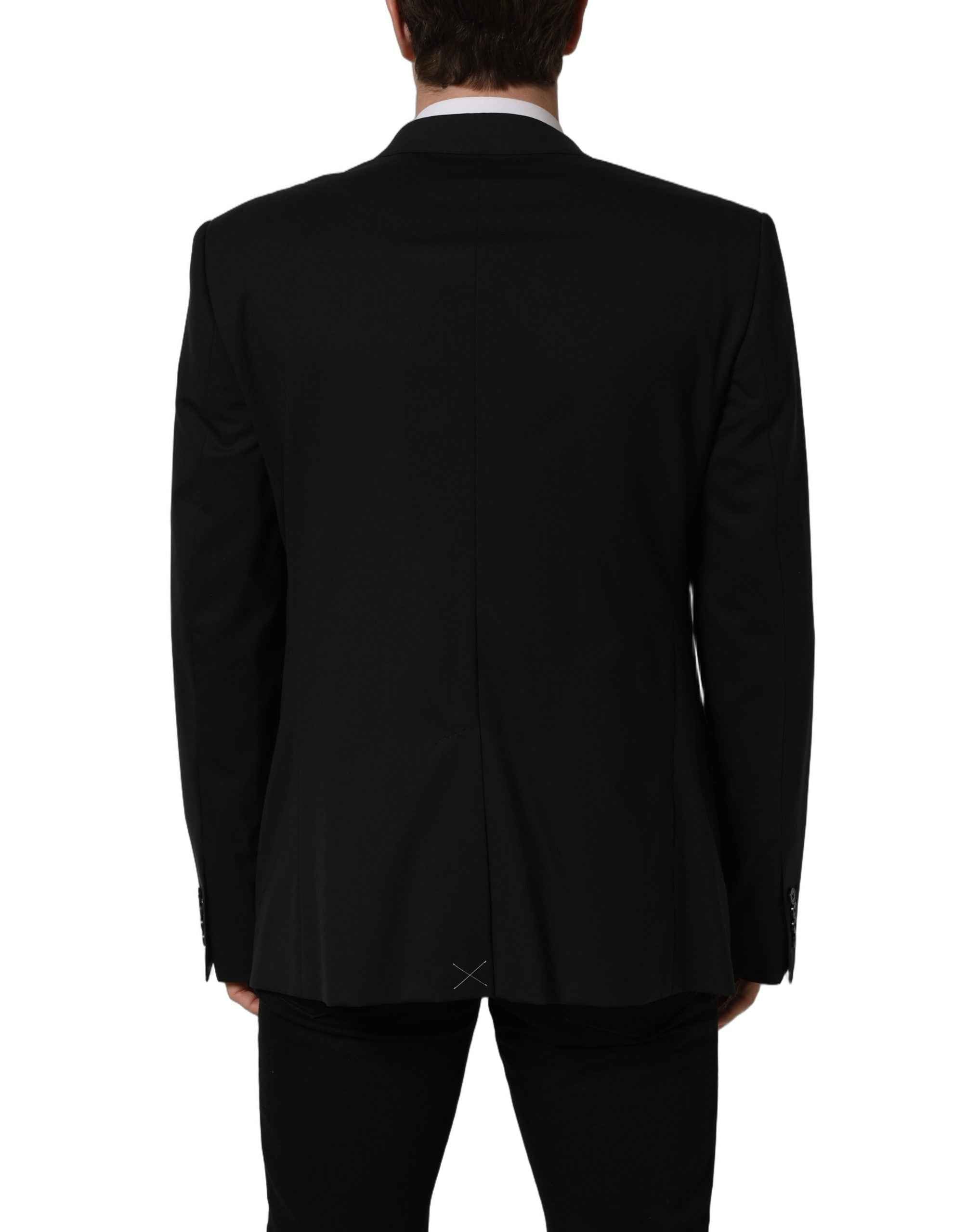 Dolce & Gabbana Black Wool Single Breasted Blazer Jacket