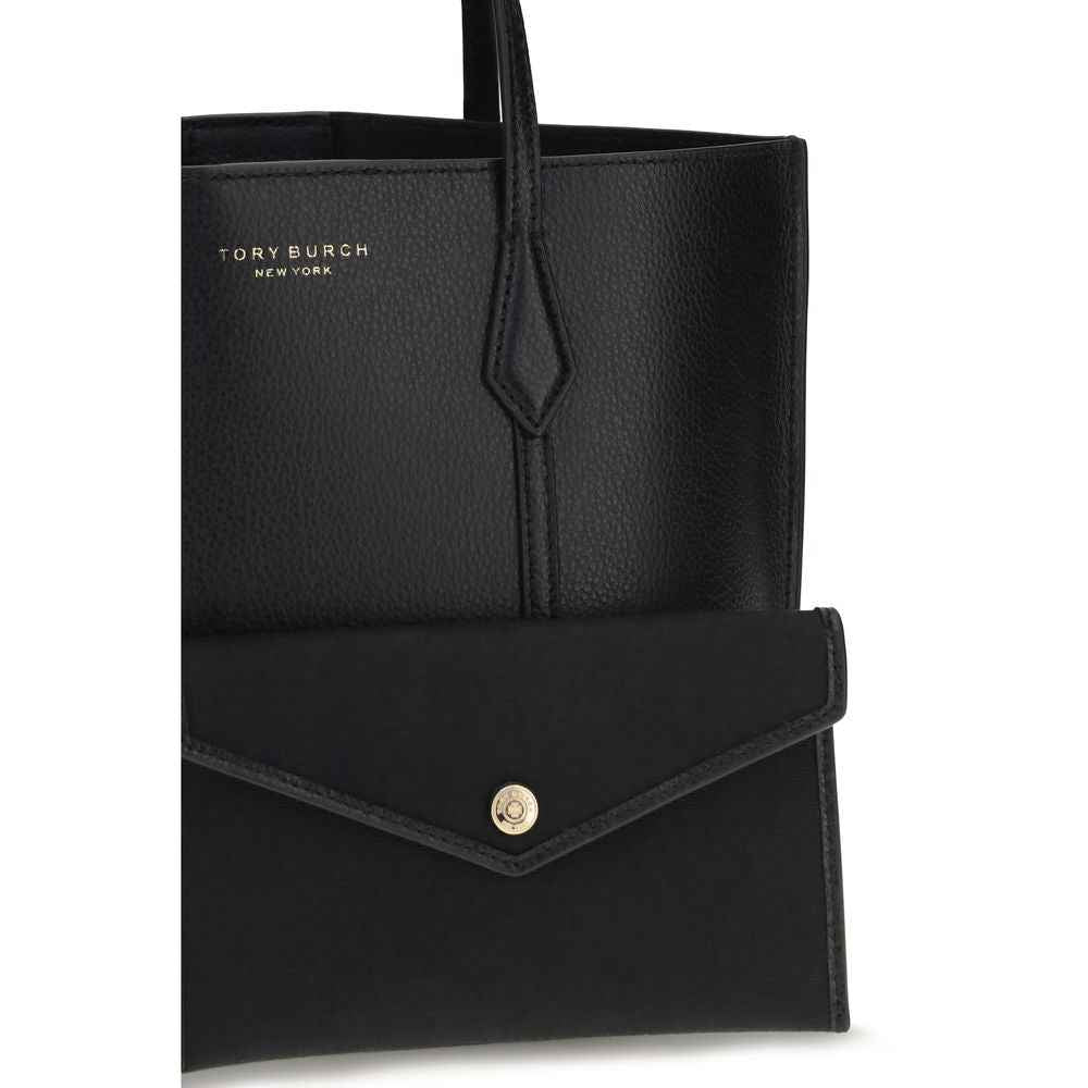 Tory Burch Black Calf Leather Bos Taurus Handbag