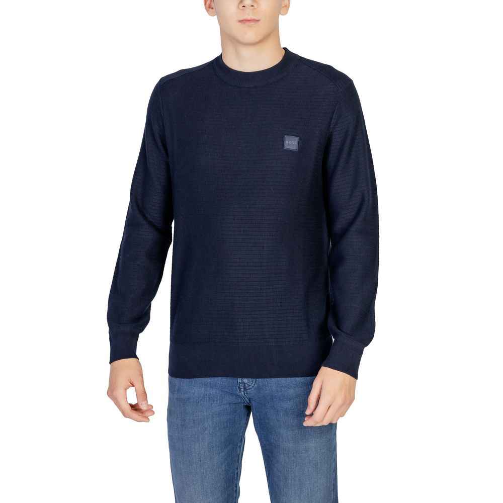 Hugo Boss Blue Cotton Sweatshirt