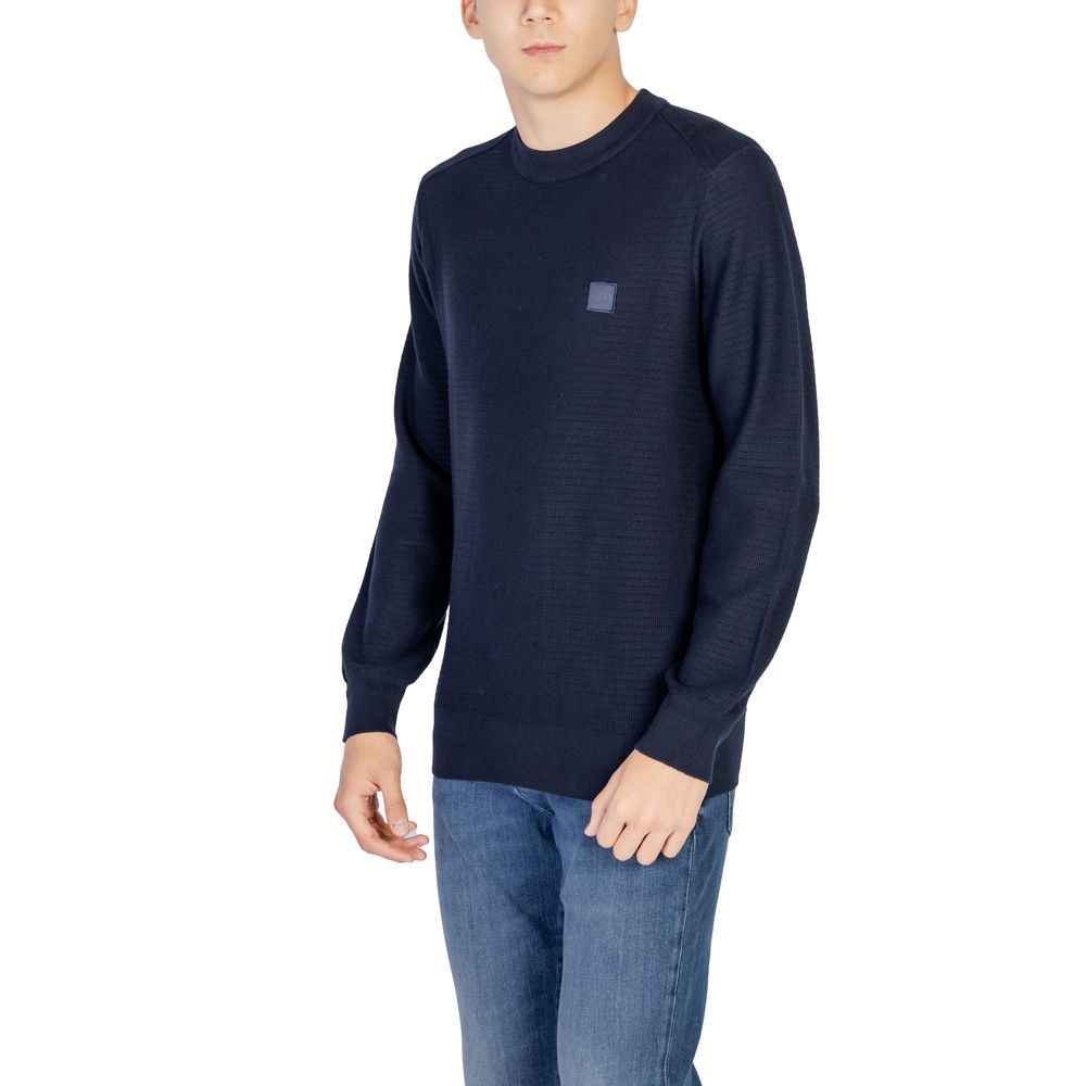 Hugo Boss Blue Cotton Sweatshirt