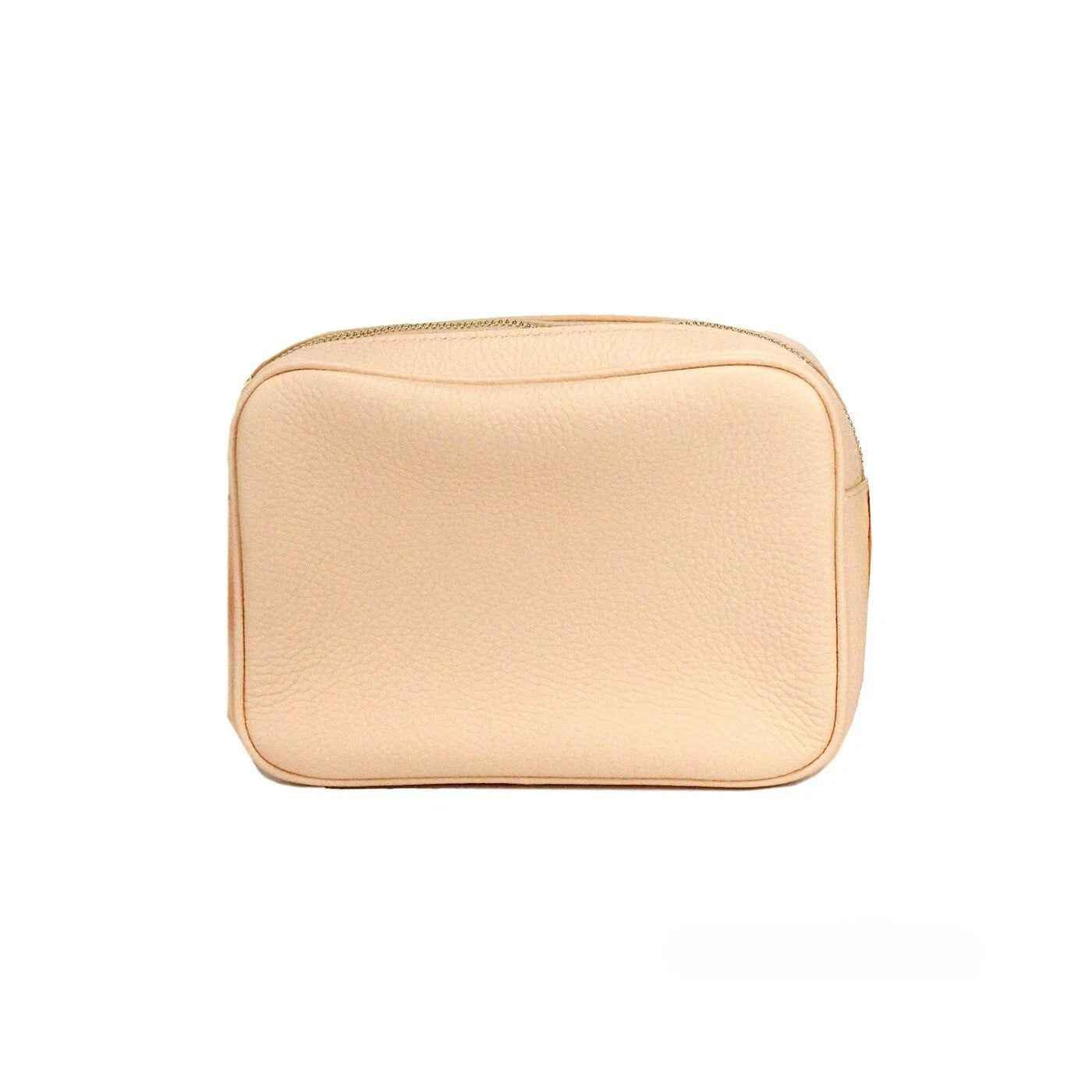 Burberry Small Branded Peach Pink Grainy Leather Camera Crossbody Bag