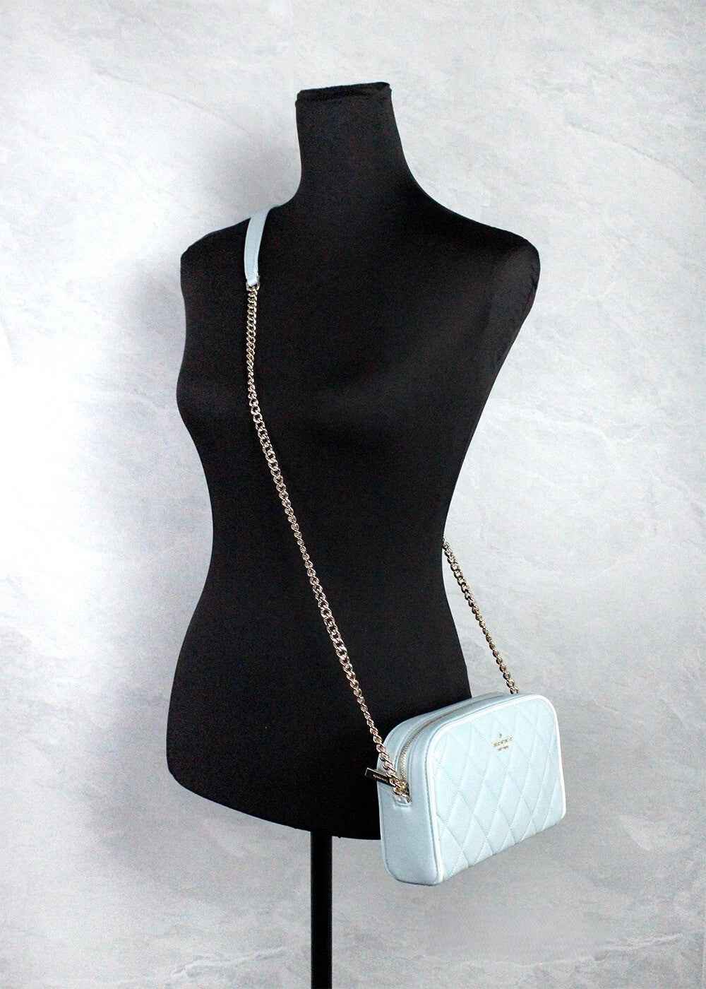 Kate Spade Carey Mini Wild Sage Quilted Smooth Leather Camera Crossbody Bag