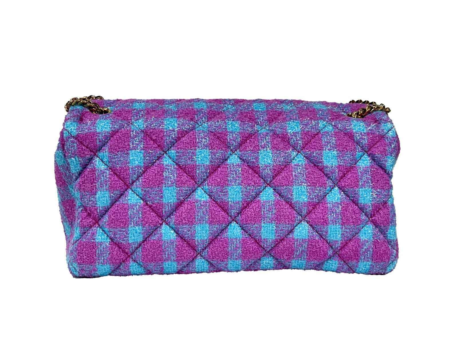 Versace Wool Lurex Medium Shoulder Crossbody Bag