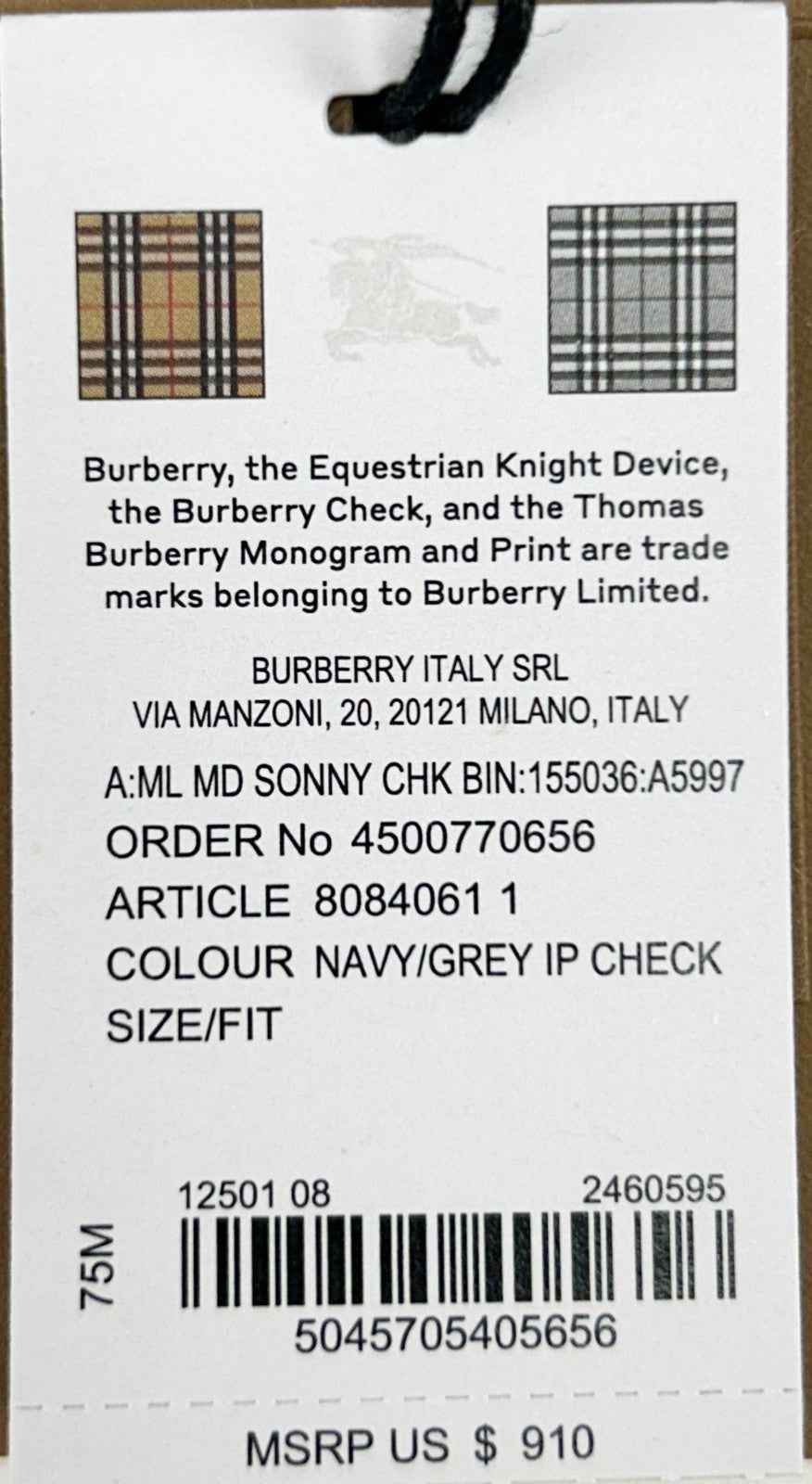 Burberry Medium Check Sonny Fanny Belt Bag