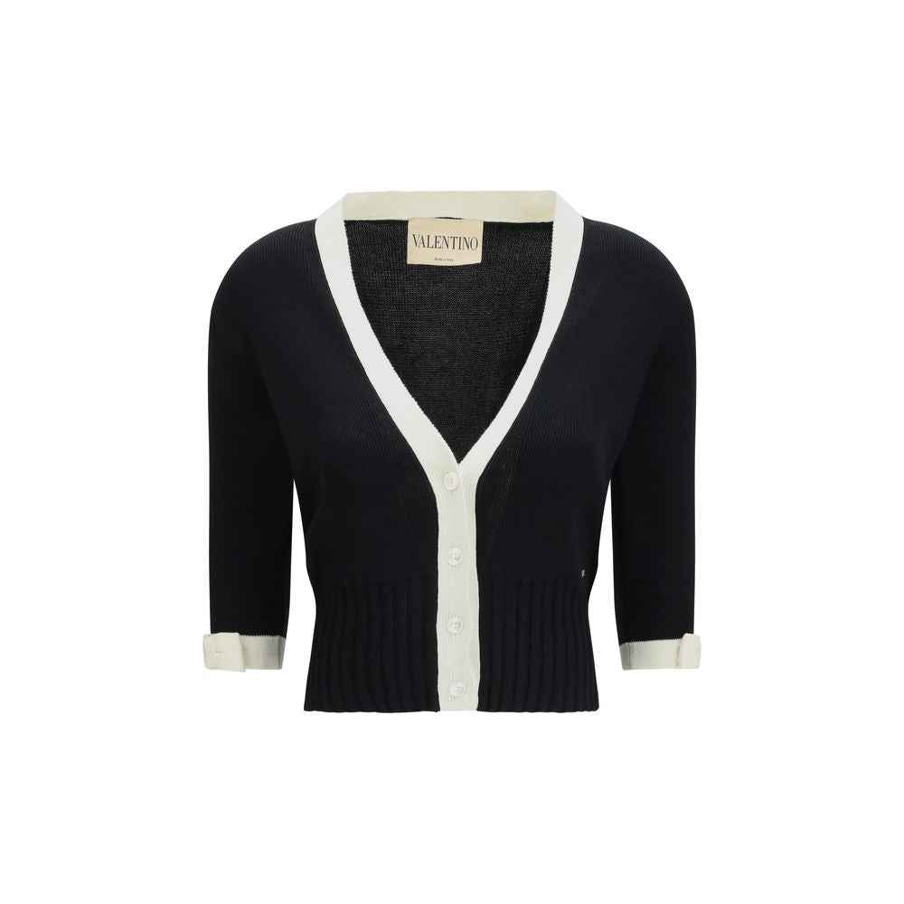 Valentino Black Cotton Cardigan
