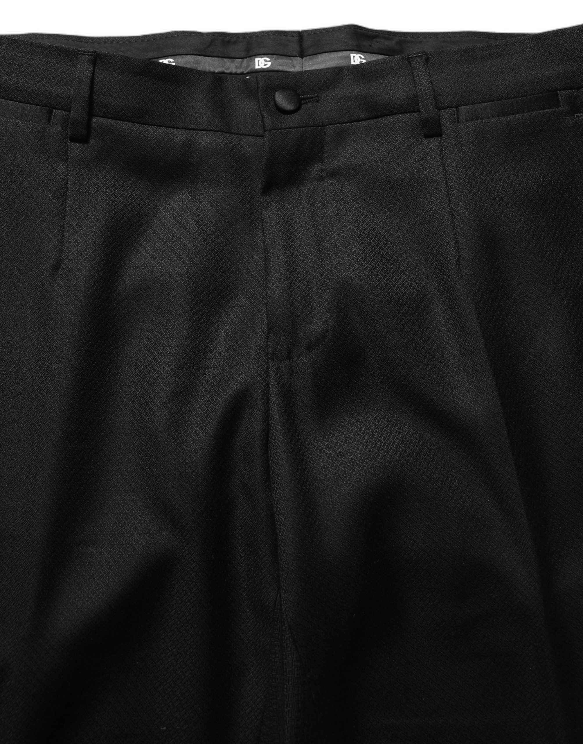 Dolce & Gabbana Black Wool Slim Fit Formal 2 Piece Men Suit