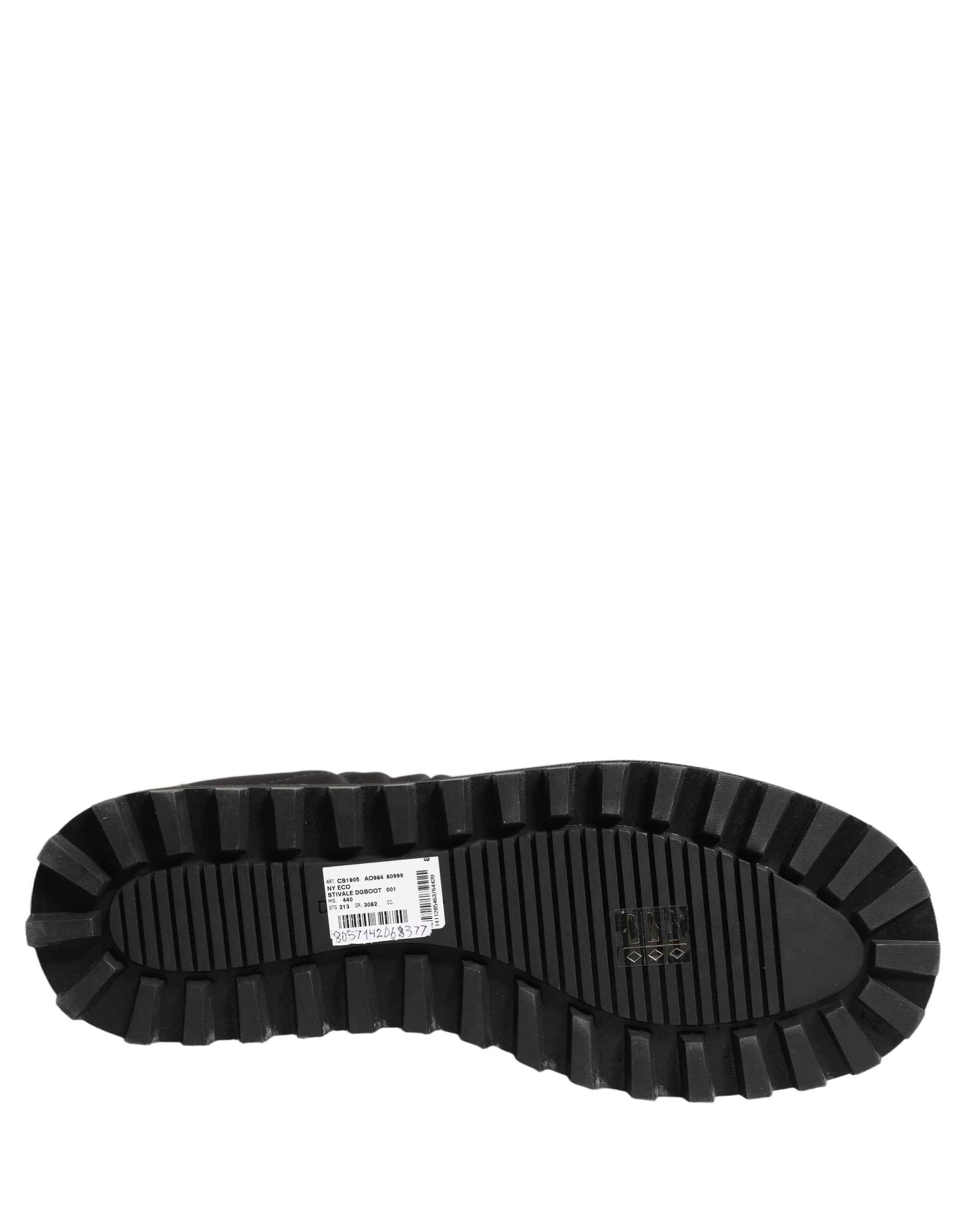 Dolce & Gabbana Black Quilted Effect Mid Calf Boots Shoes