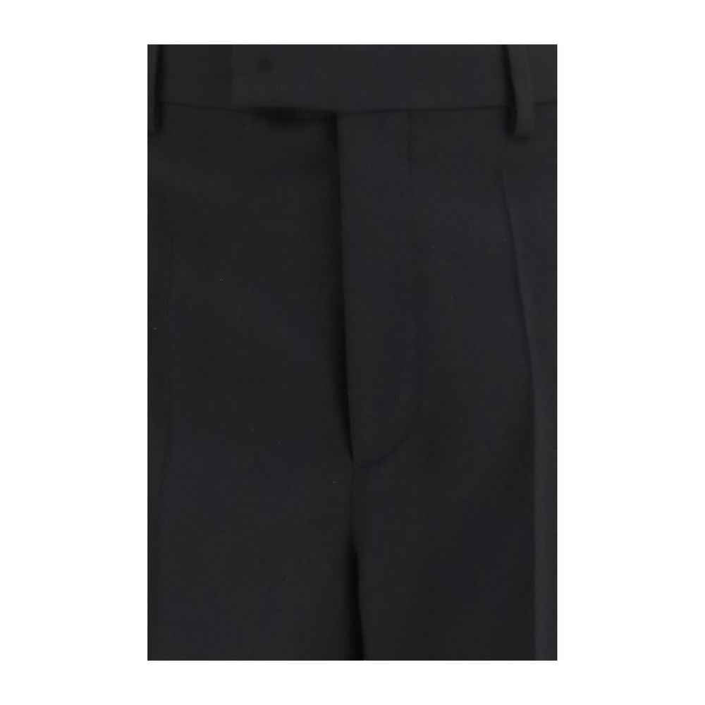 Valentino Black Wool Oves Aries Dress Pants