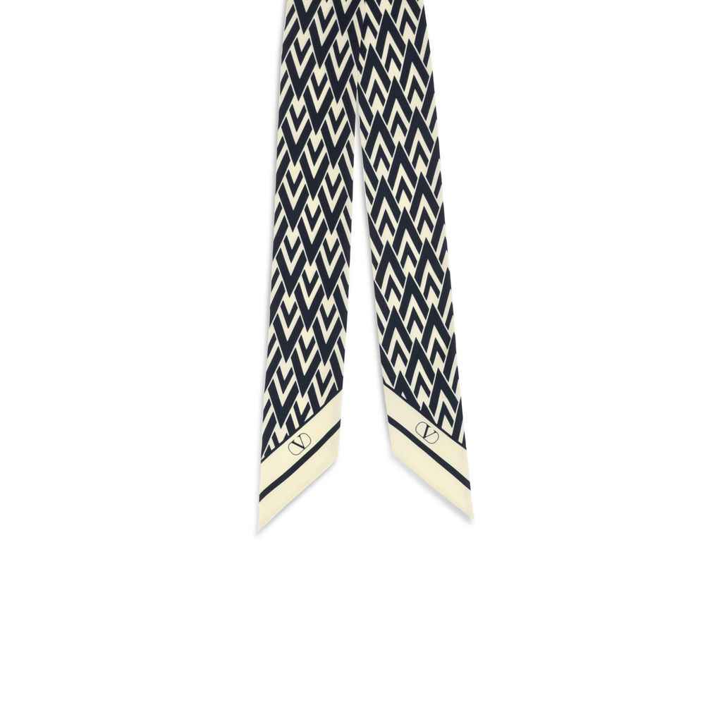 Valentino Garavani Blue Silk Scarf