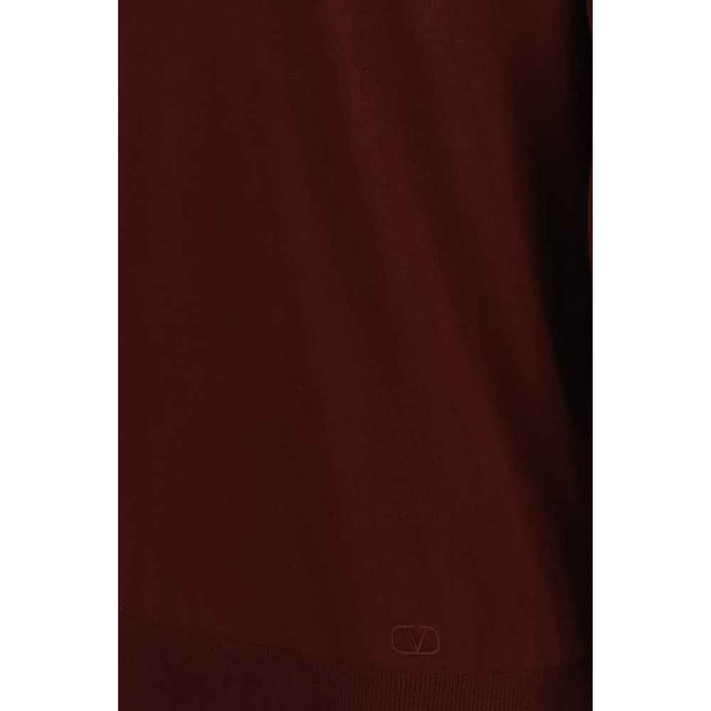 Valentino Bordeaux Wool Oves Aries Polo Shirt