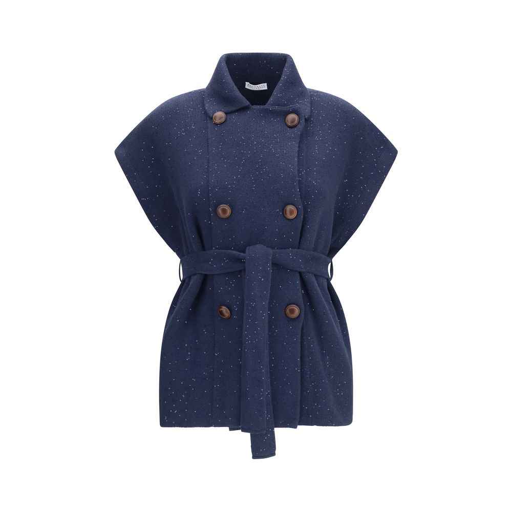 Brunello Cucinelli Blue Cotton Coat