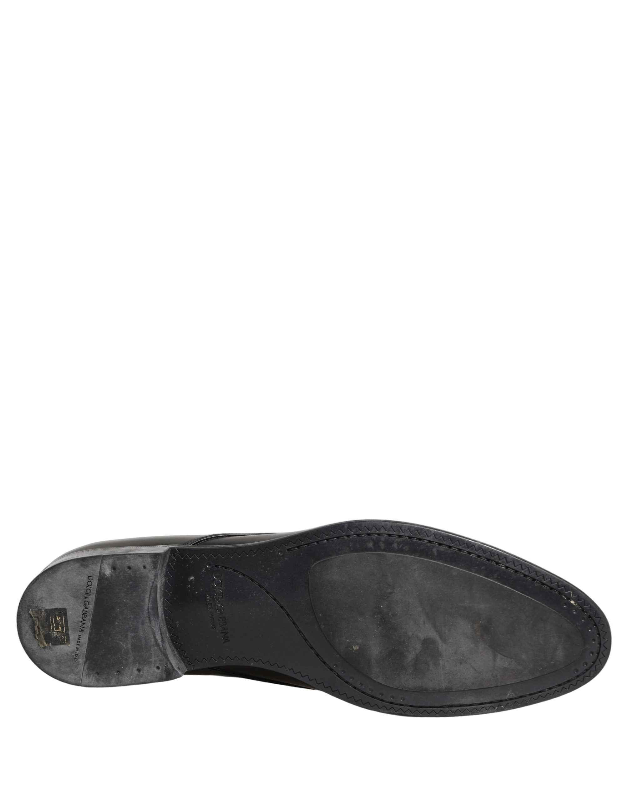 Dolce & Gabbana Dress Black Leather Lace Up Derby Shoes
