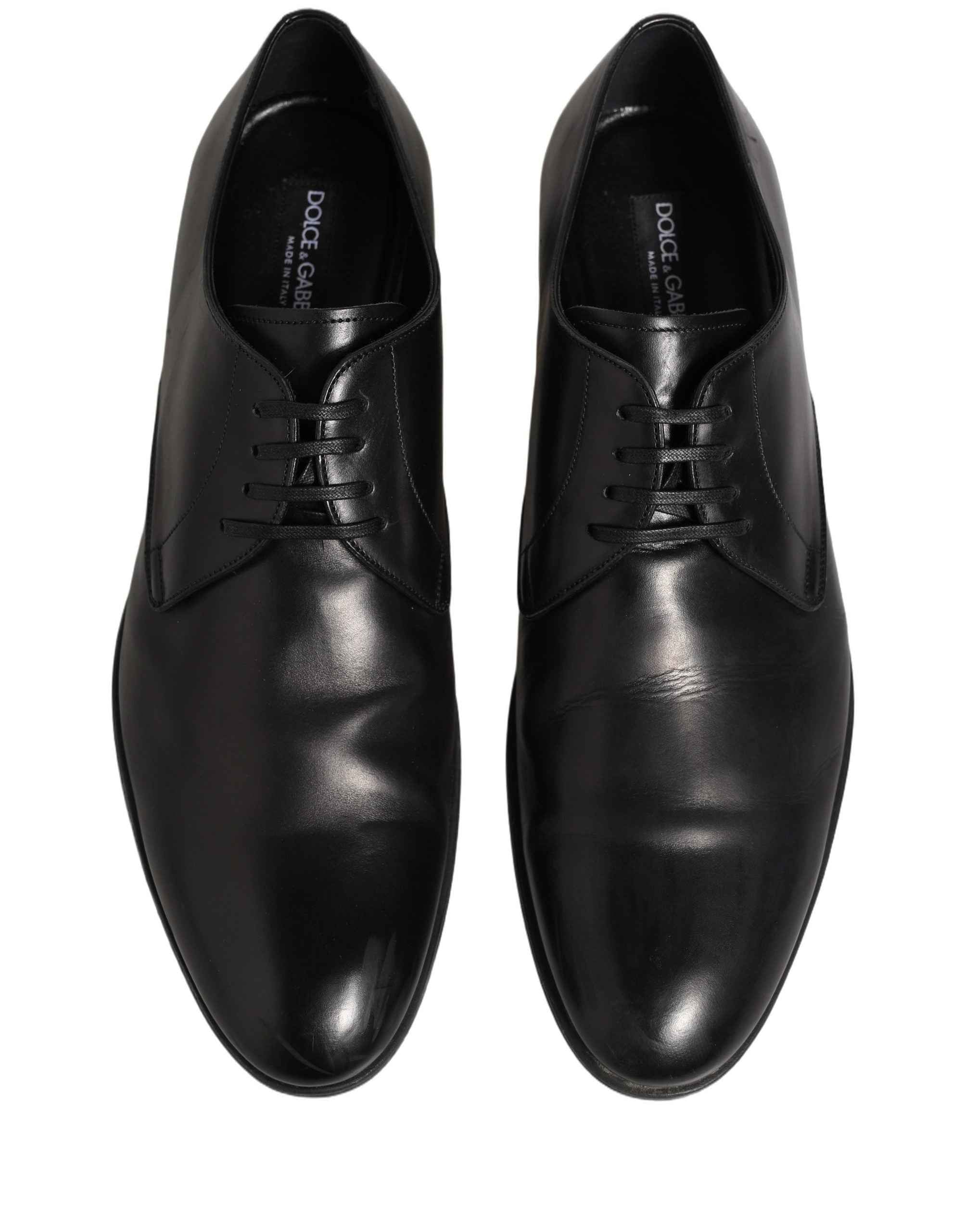 Dolce & Gabbana Dress Black Leather Lace Up Derby Shoes
