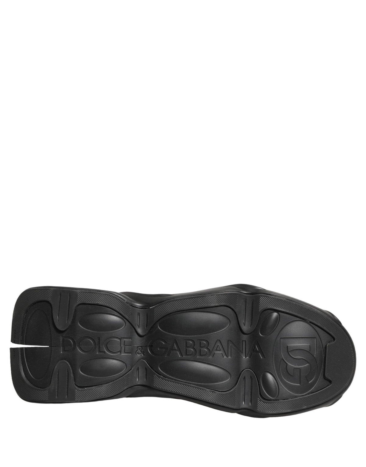 Dolce & Gabbana Black Slip On Wave Socks Men Sneakers Shoes