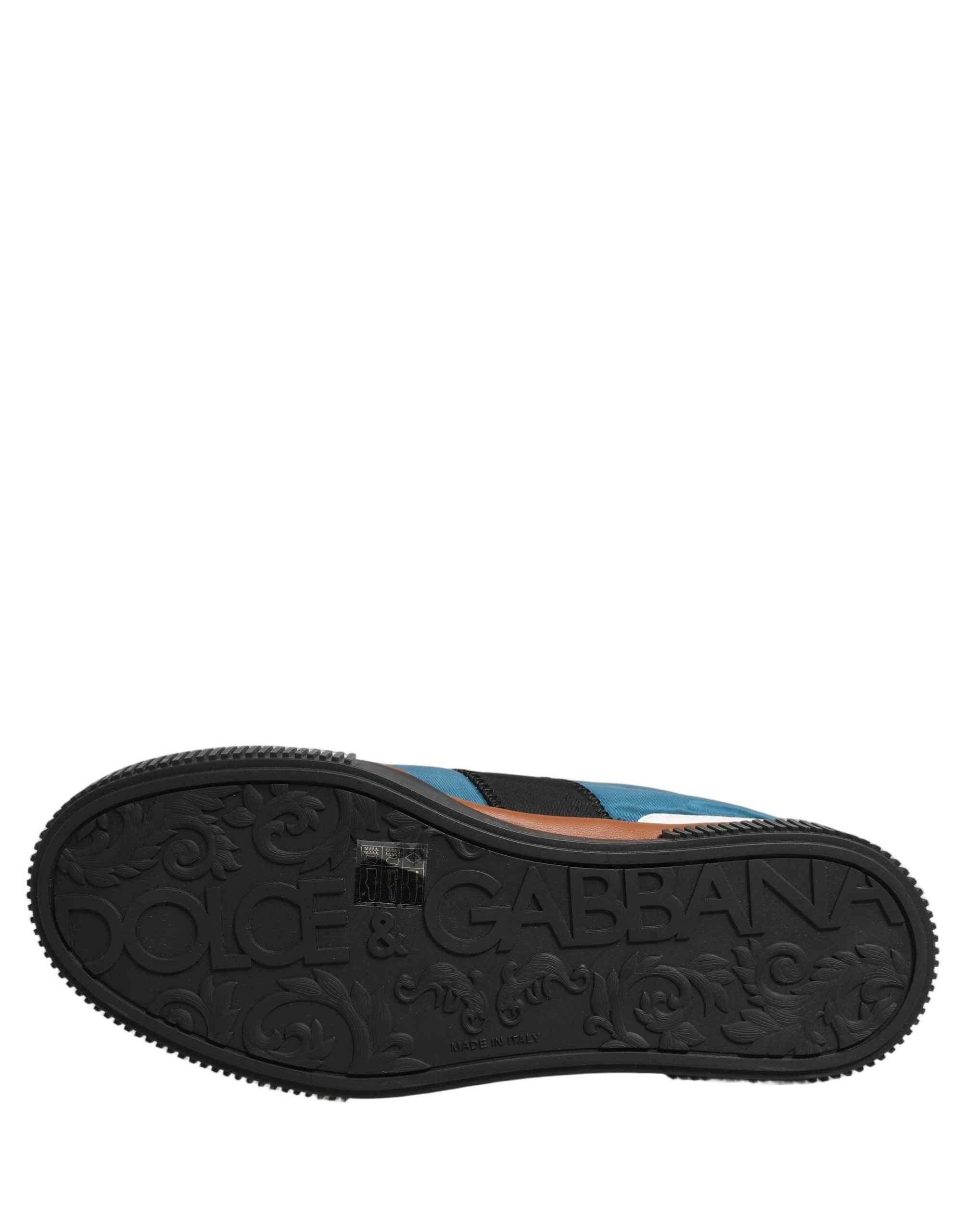 Dolce & Gabbana Multicolor Leather MIAMI Low Top Men Sneakers Shoes