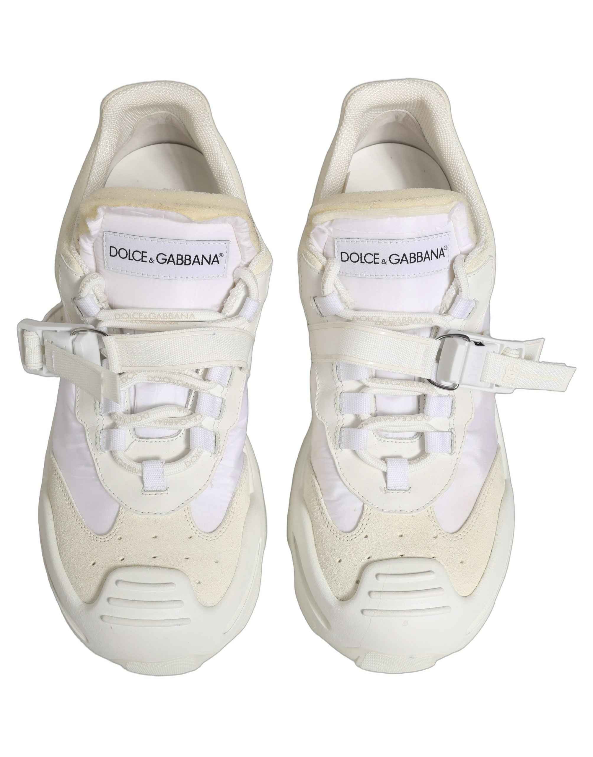 Dolce & Gabbana White Airmaster Panelled Low Top Men Sneakers Shoes