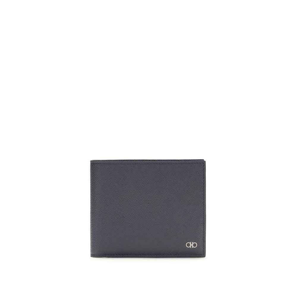 Ferragamo Blue Calf Leather Bos Taurus Wallet