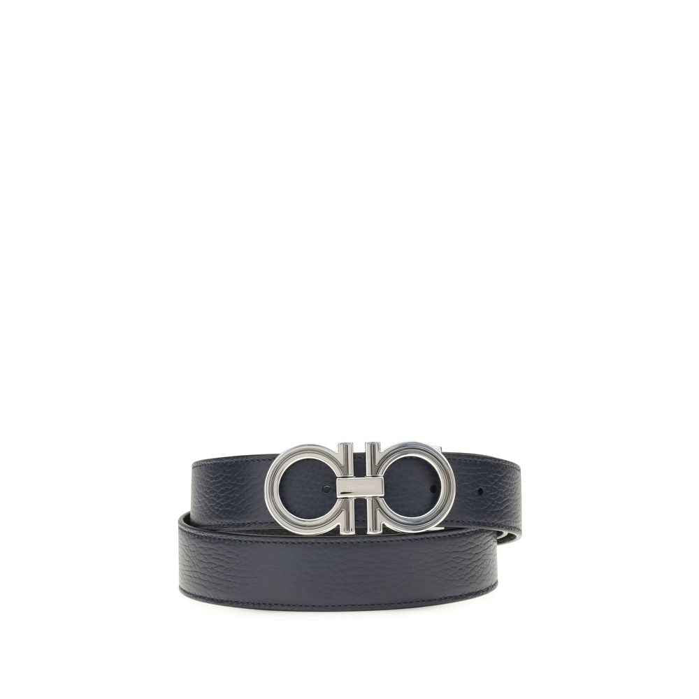 Ferragamo Blue Calf Leather Bos Taurus Regular Belt