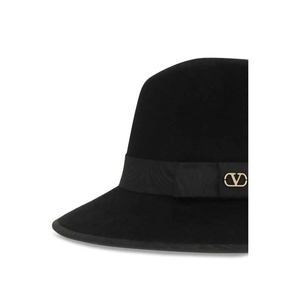 Valentino Garavani Black Cotton Fedora