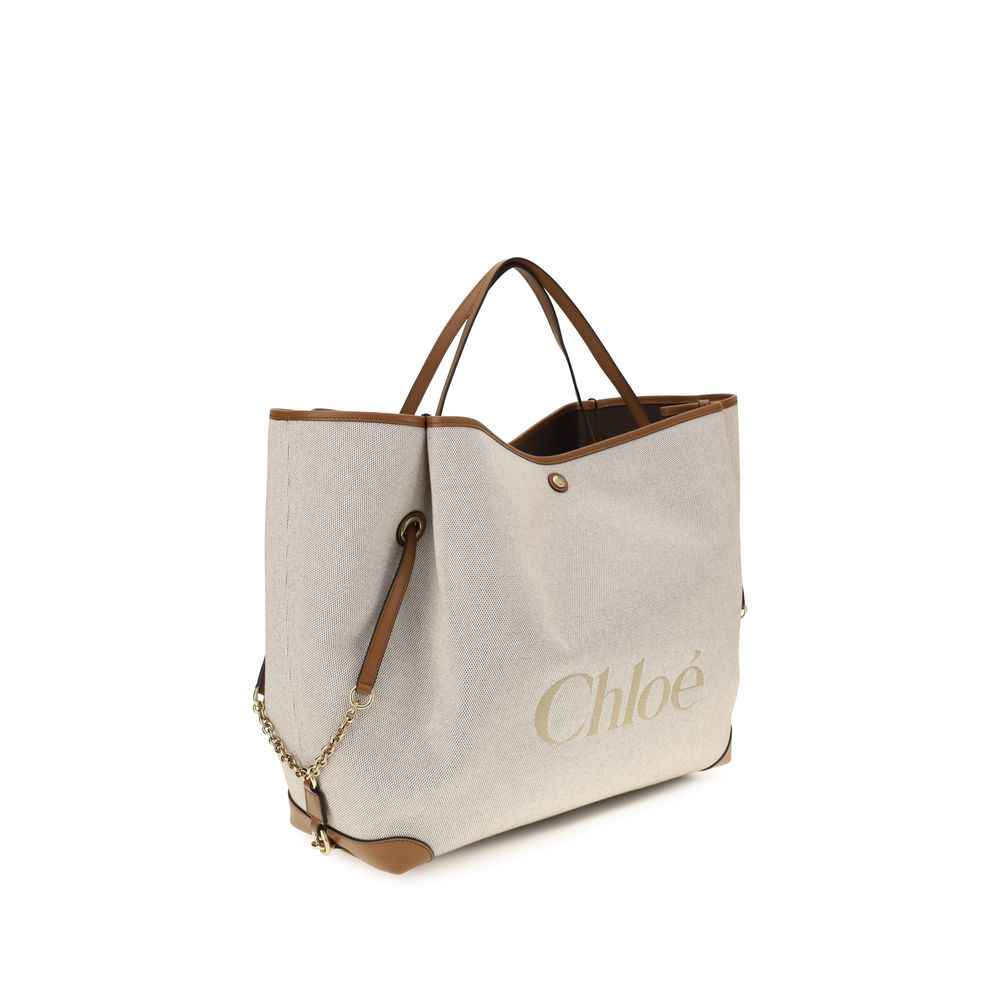 Chloé Beige Cotton Shoulder Bag