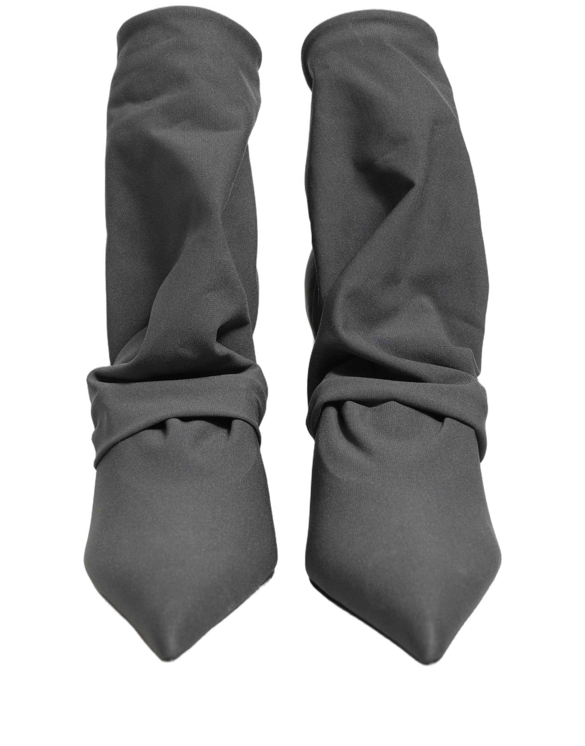Dolce & Gabbana Gray Stretch Socks Heels Ankle Boots Shoes