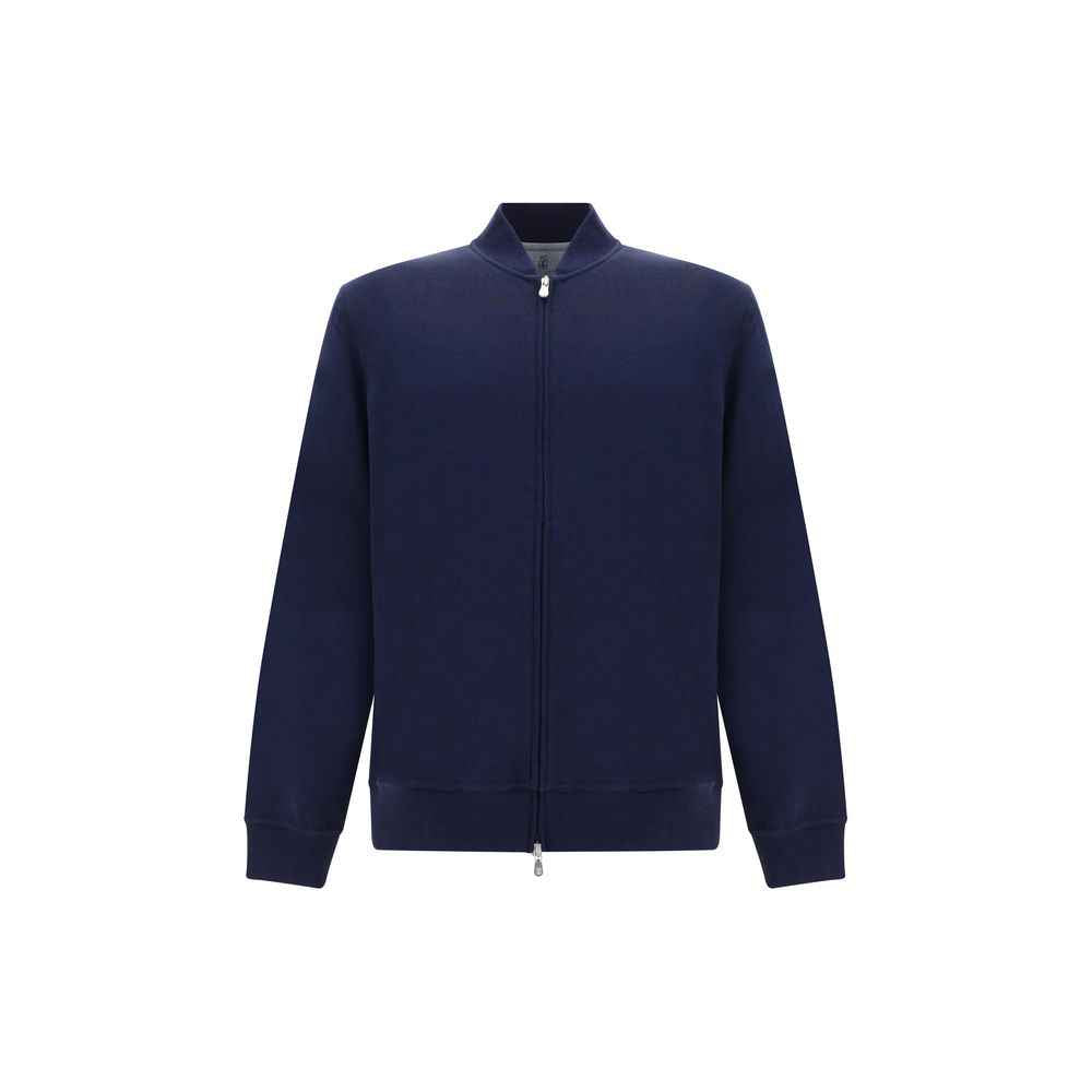 Brunello Cucinelli Blue Cotton Sweatshirt